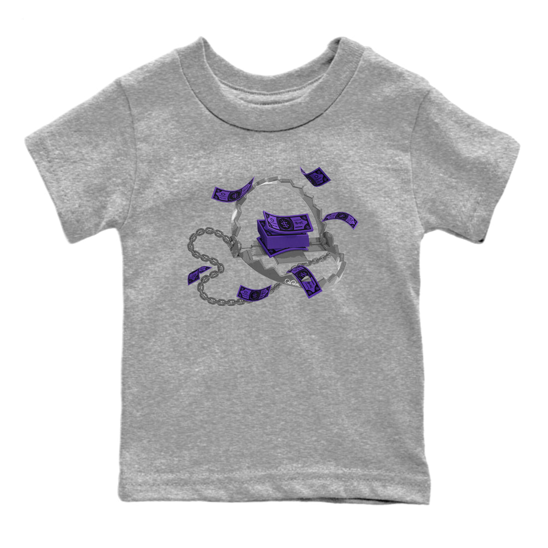 Trap Money Kids Tops - Air Jordan 12 Field Purple