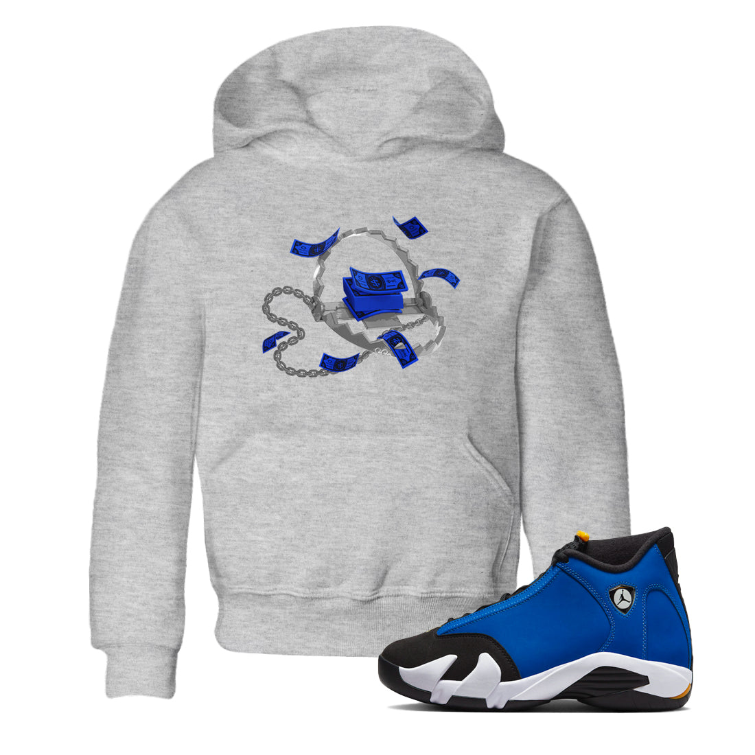Trap Money Kids Tops - Air Jordan 14 Laney