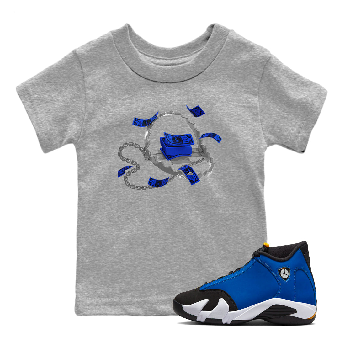 Trap Money Kids Tops - Air Jordan 14 Laney