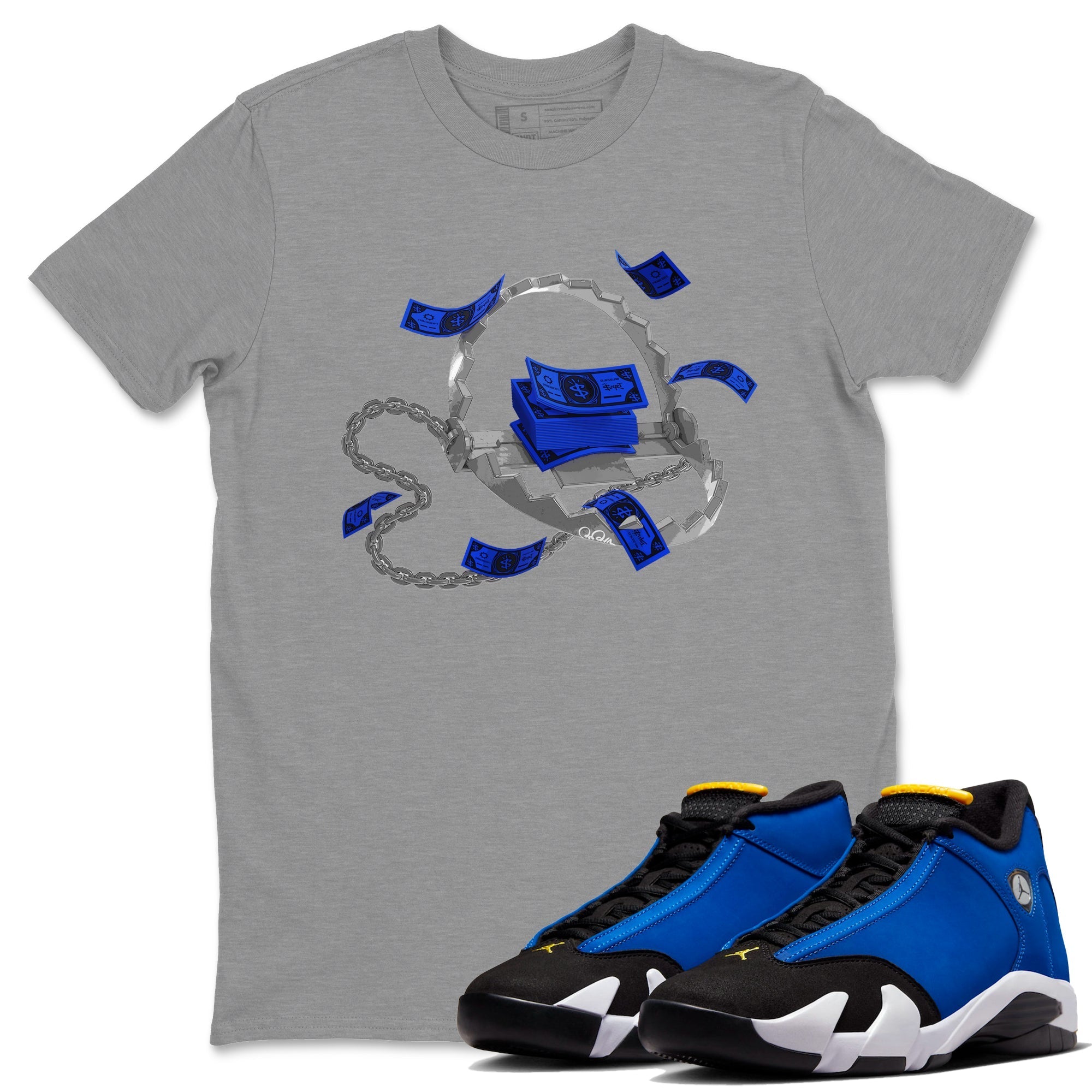 Trap Money Unisex Tops - Air Jordan 14 Laney