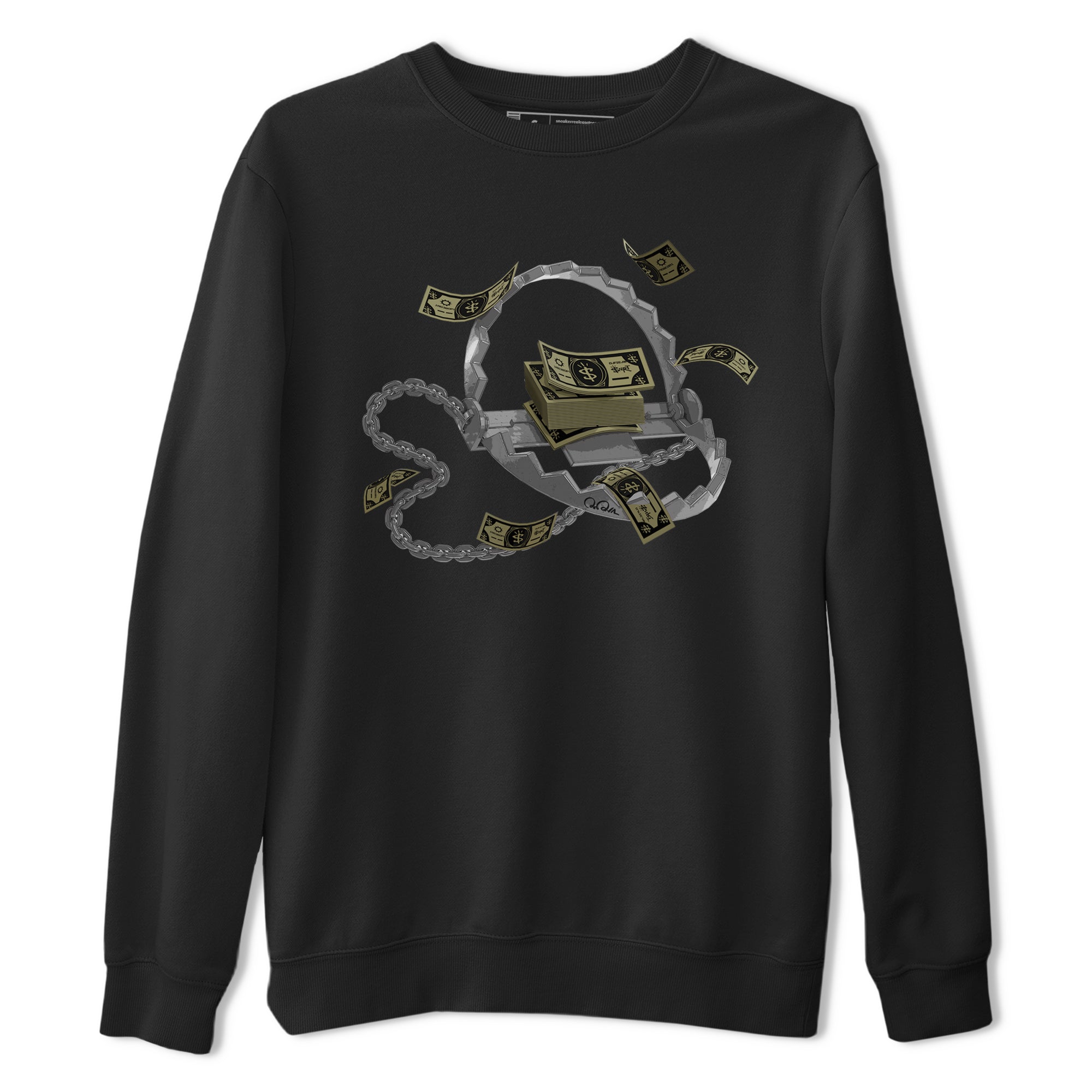 Trap Money snkmatch Tee - Air Jordan 4 Medium Olive