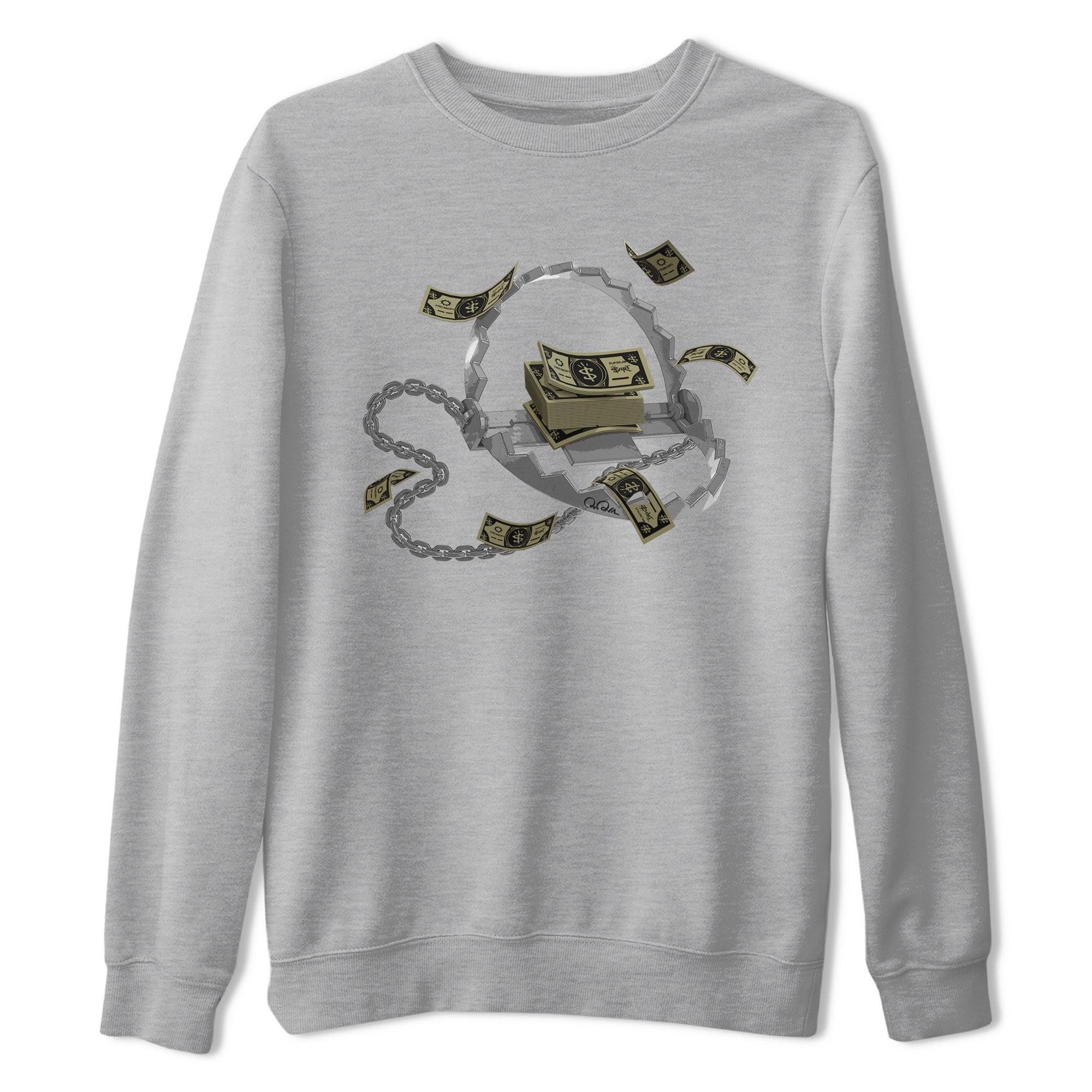 Trap Money snkmatch Tee - Air Jordan 4 Medium Olive