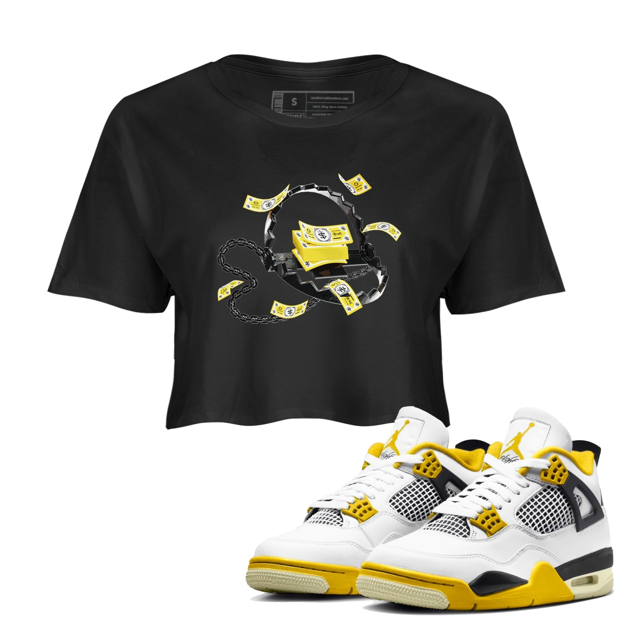 Trap Money snkmatch Women's Top - Air Jordan 4 Vivid Sulfur