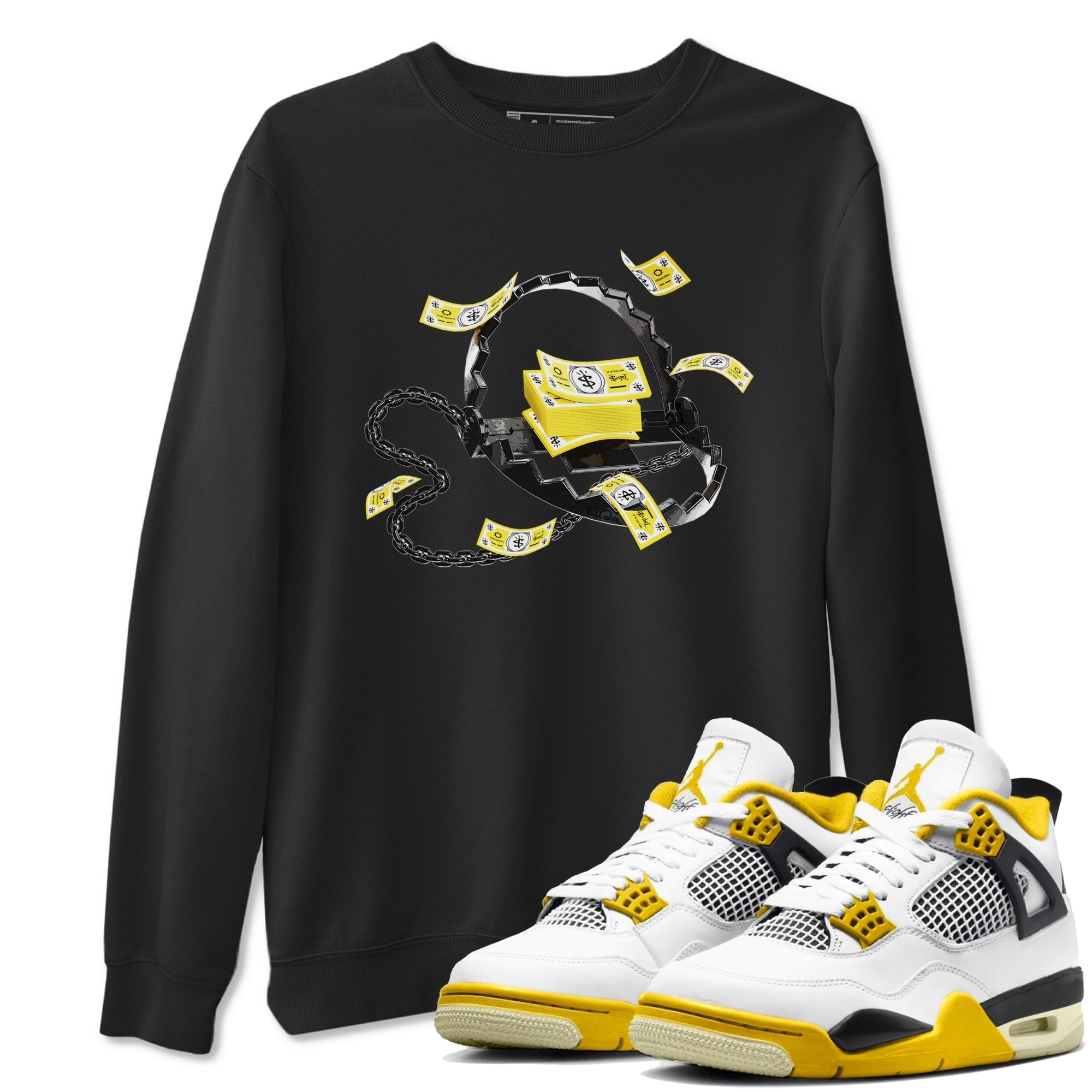 Trap Money snkmatch Tees - Air Jordan 4 Vivid Sulfur