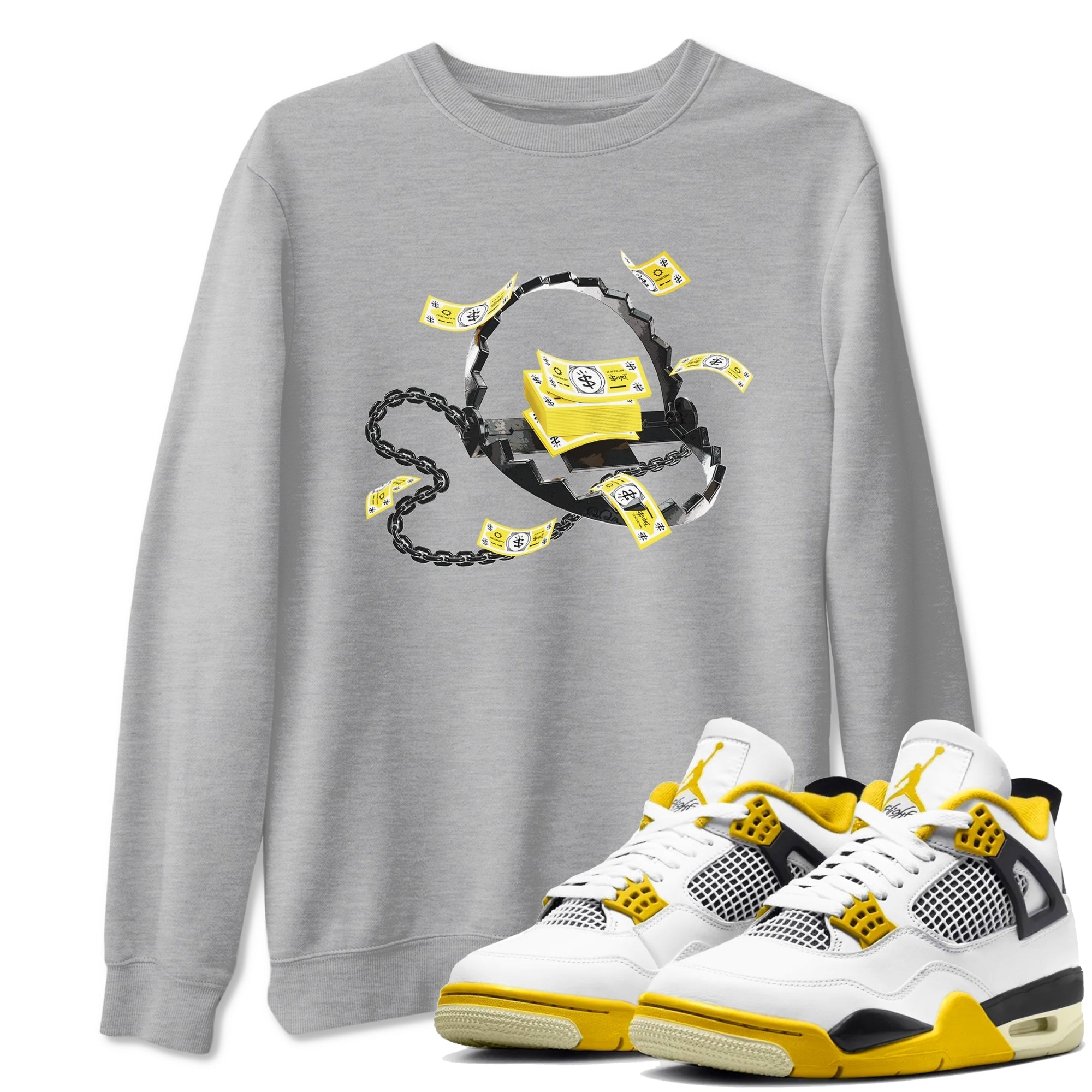 Trap Money snkmatch Tees - Air Jordan 4 Vivid Sulfur