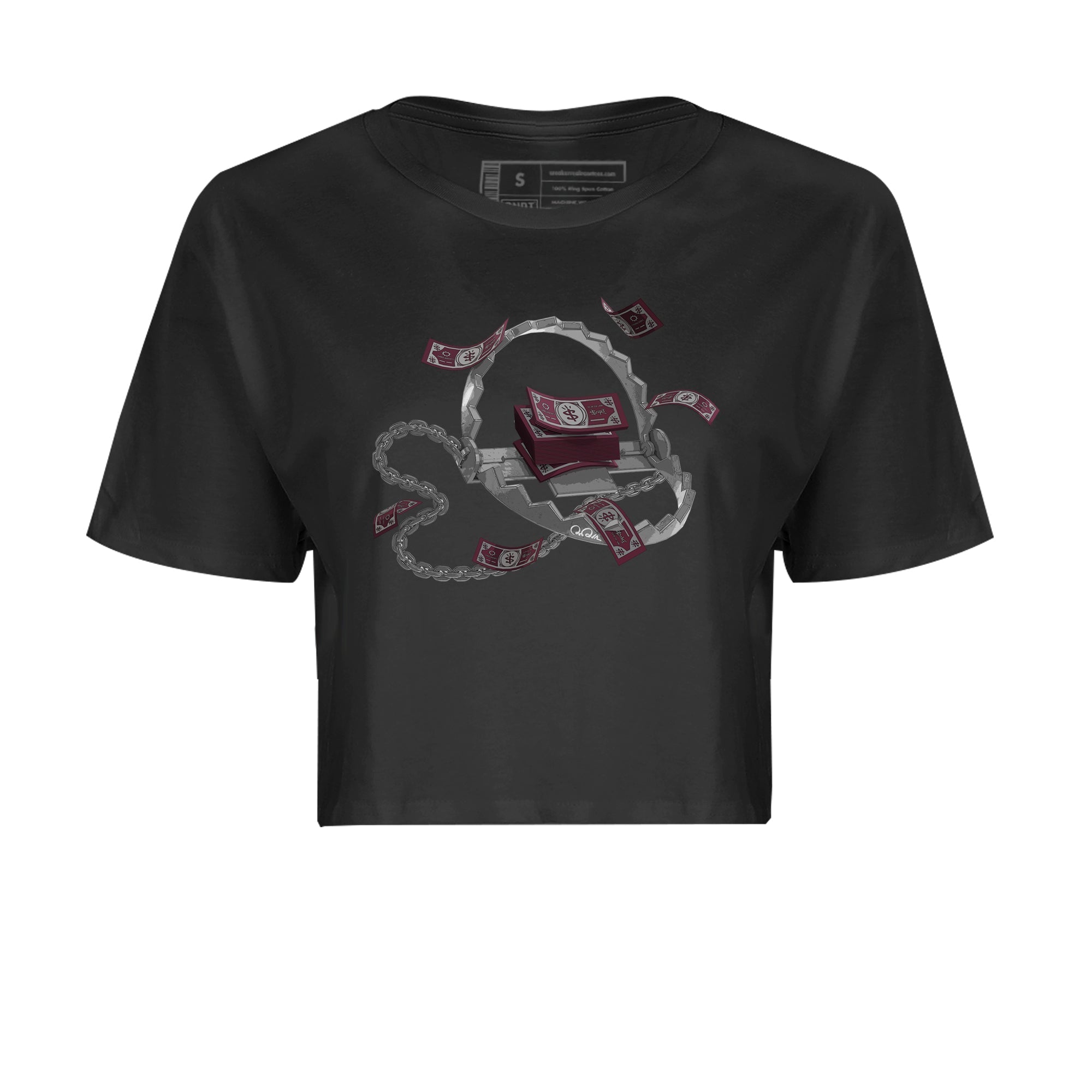 Trap Money Women's Tops - Air Jordan 5 Burgundy