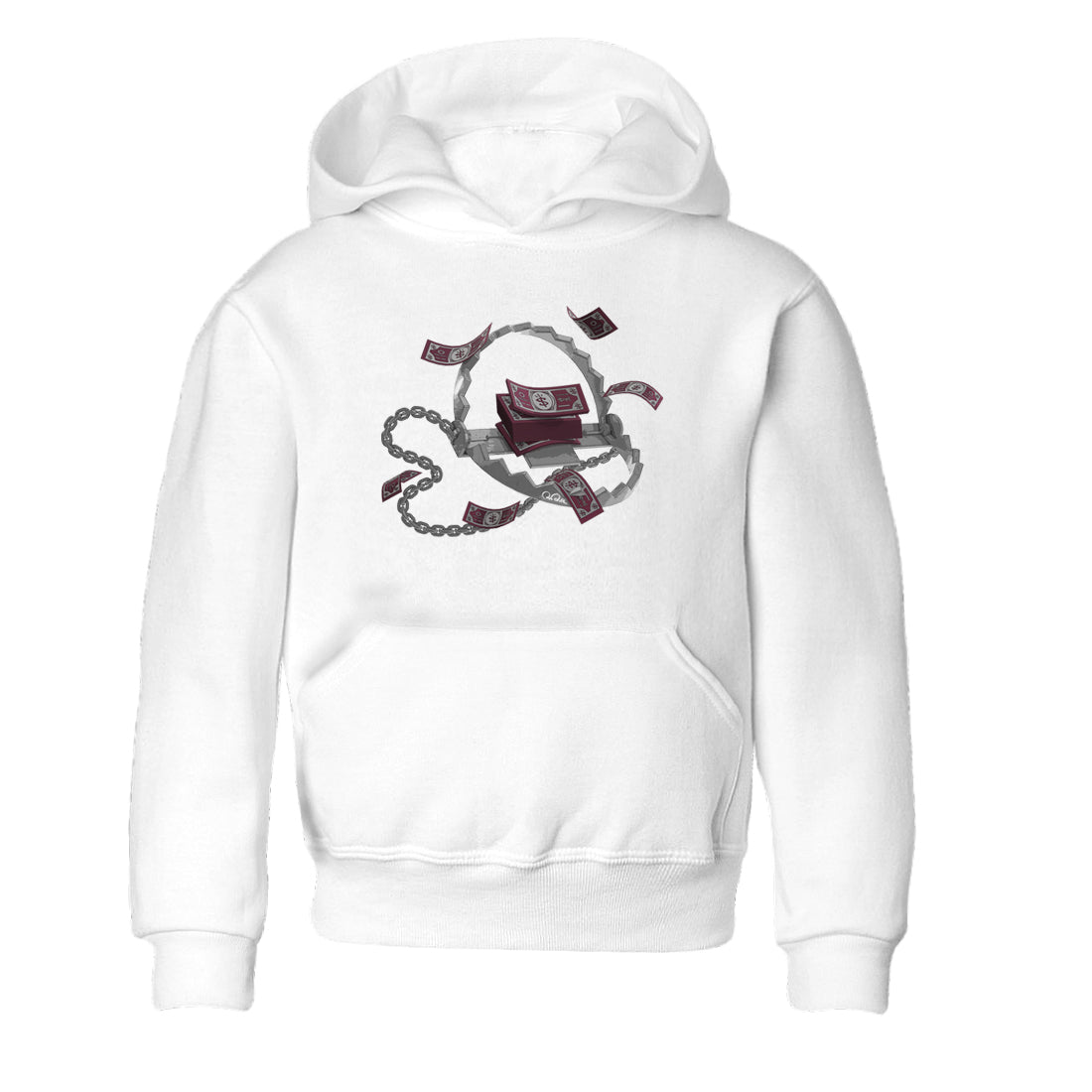 Trap Money Kids Tops - Air Jordan 5 Burgundy