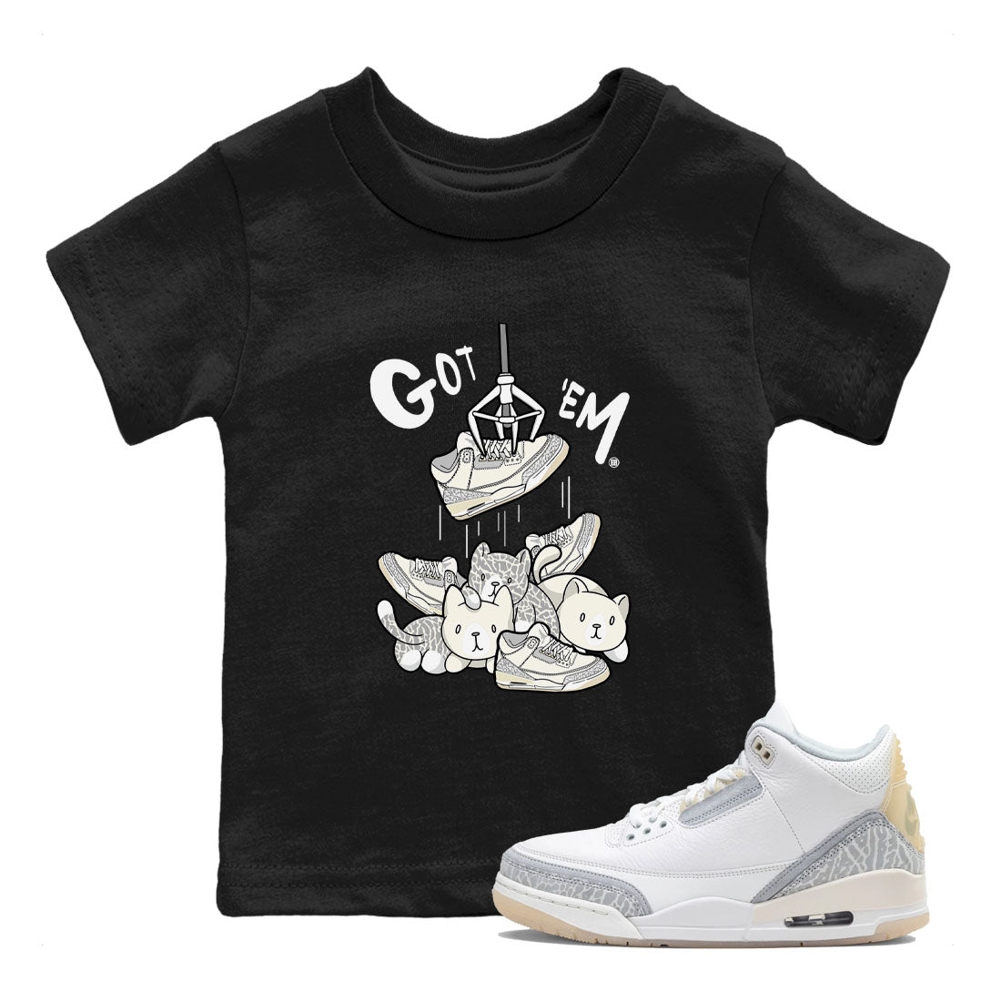 Treasure Hunter snkmatch Tees Kids - Air Jordan 3 Ivory