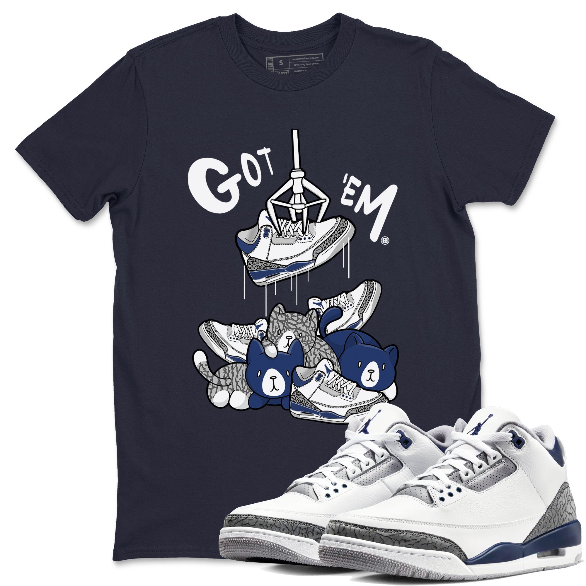 Treasure Hunter snkmatch Tees - Air Jordan 3 Midnight Navy 2023