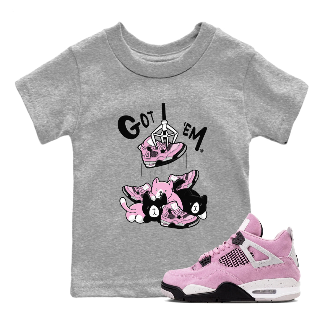 Treasure Hunter snkmatch Tees Kids - Air Jordan 4 Orchid