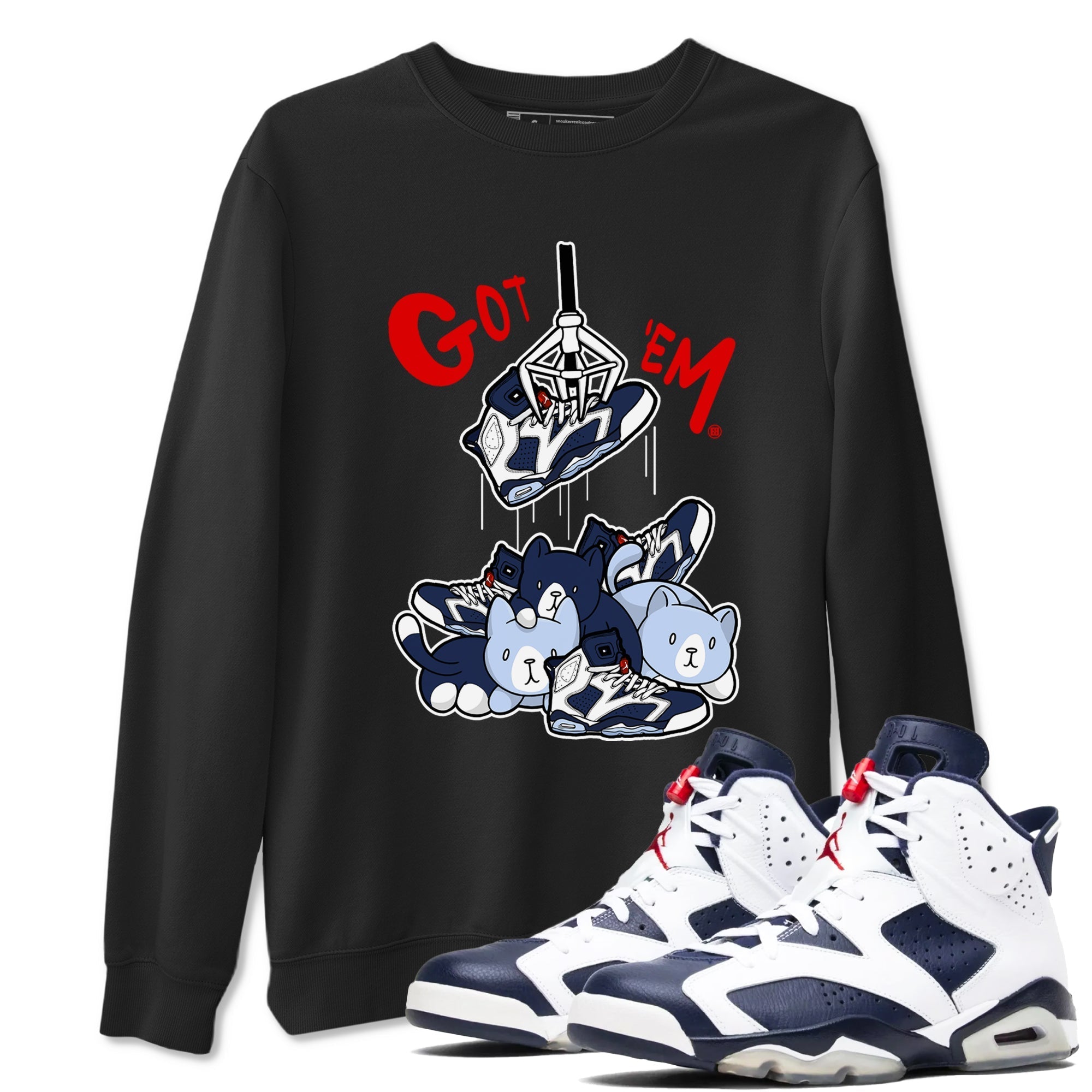 Treasure Hunter snkmatch Tees - Air Jordan 6 White And Midnight Navy