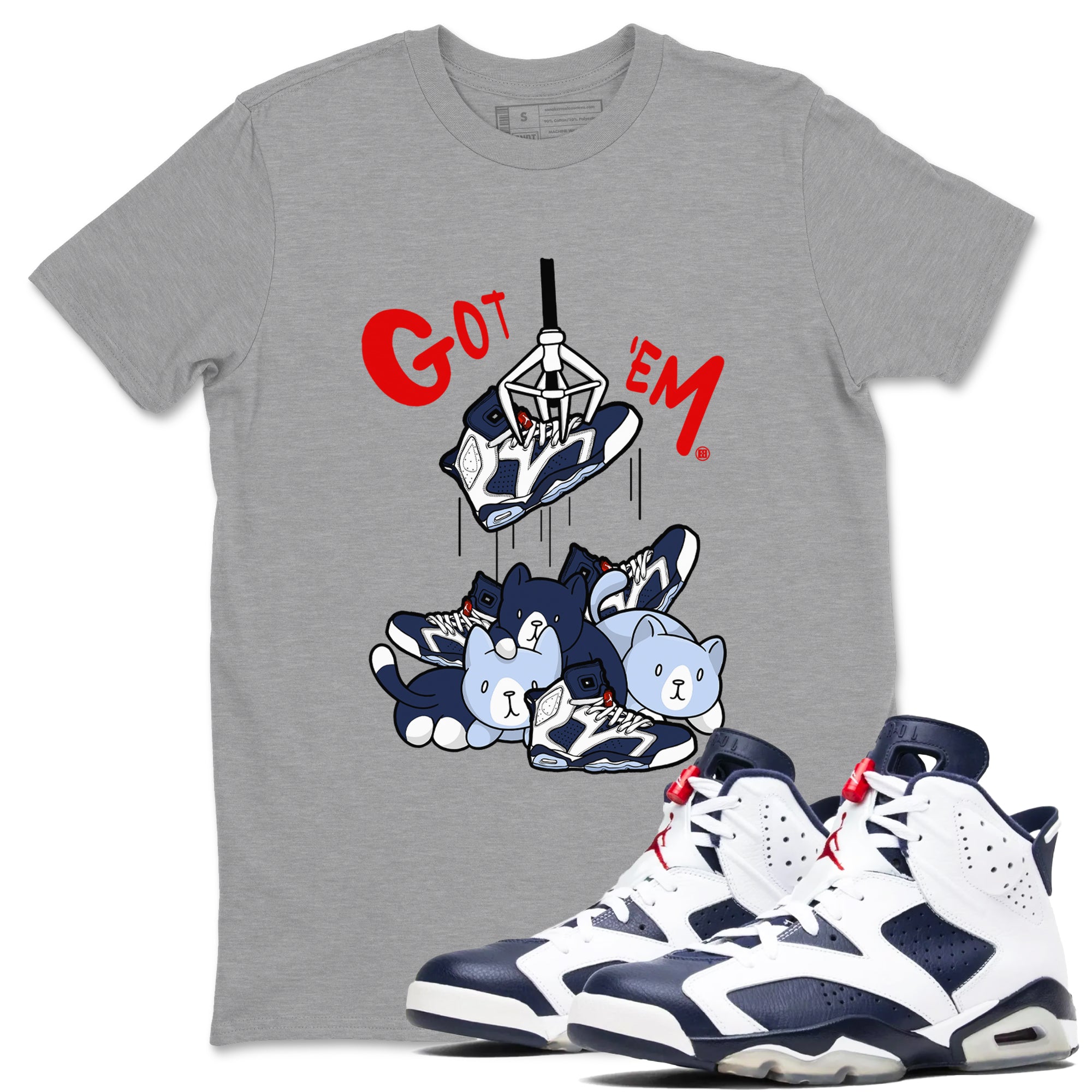 Treasure Hunter snkmatch Tees - Air Jordan 6 White And Midnight Navy