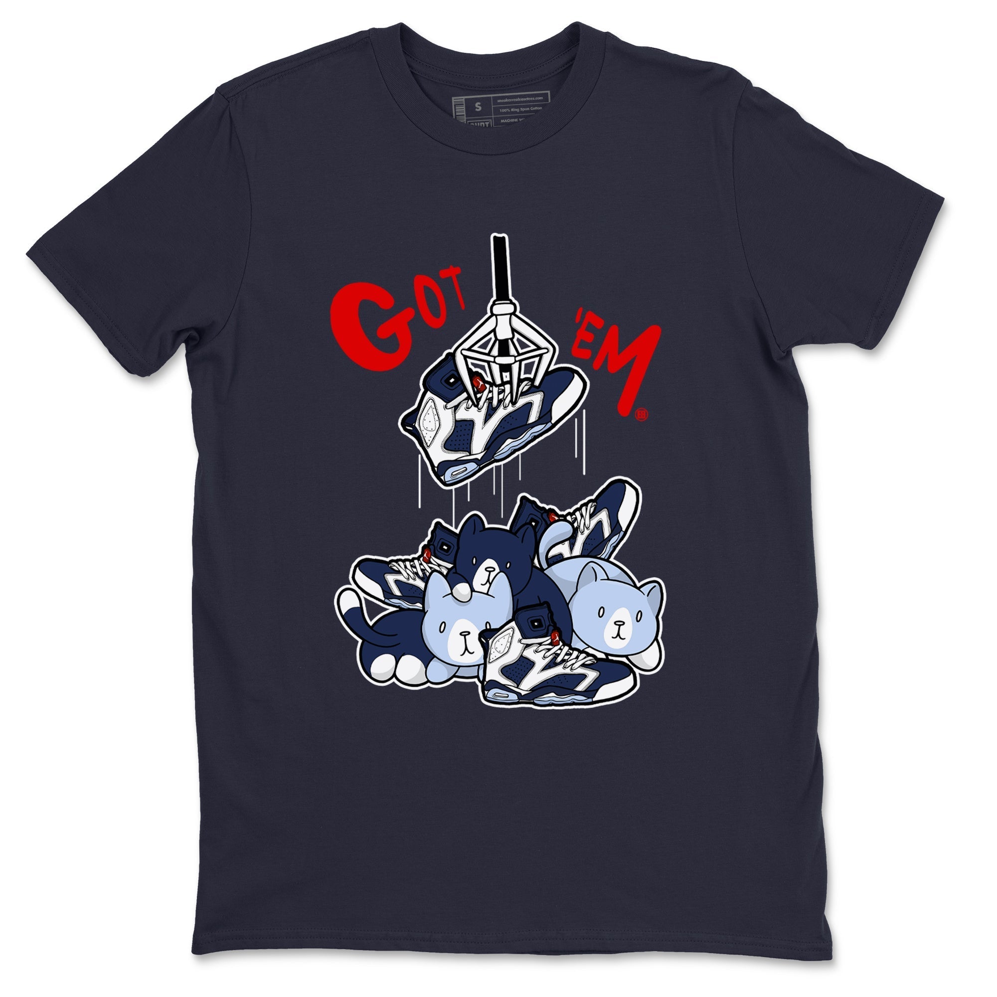 Treasure Hunter snkmatch Tees - Air Jordan 6 White And Midnight Navy