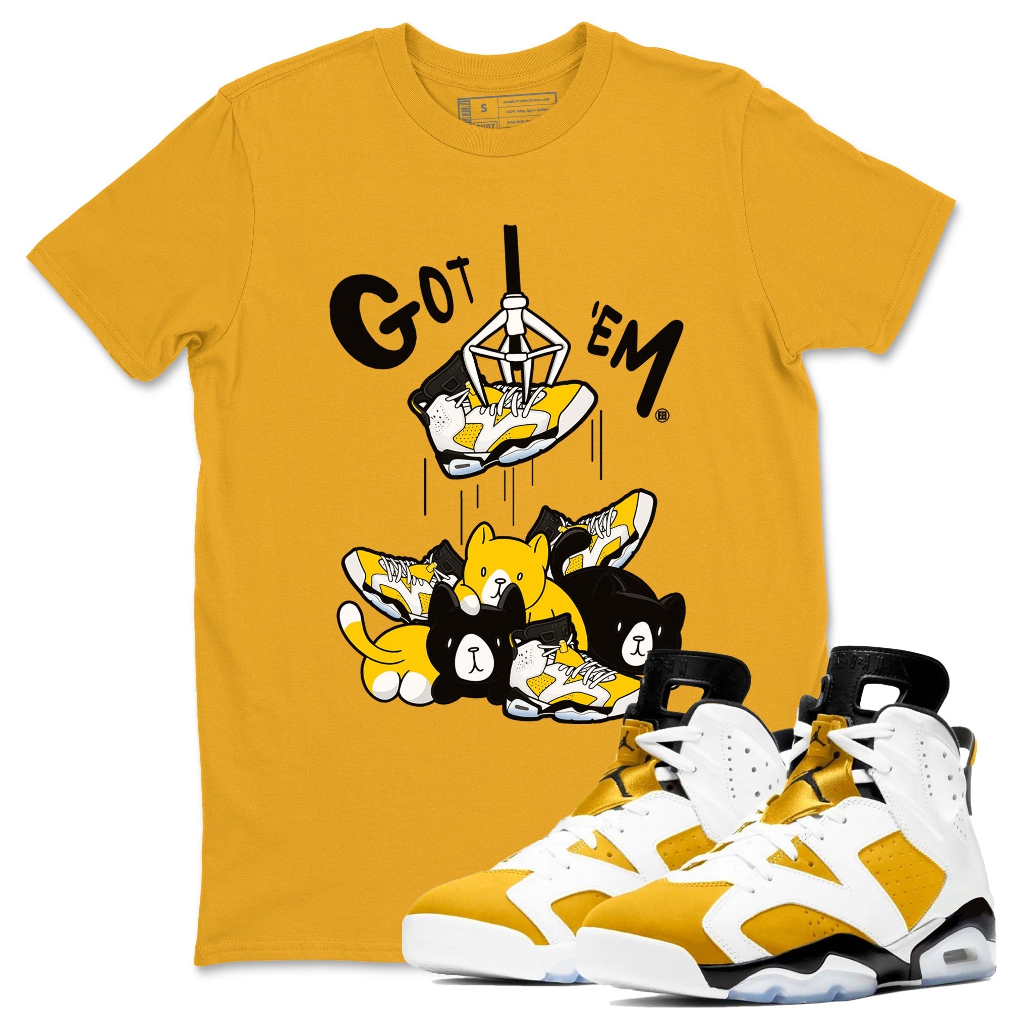 Treasure Hunter snkmatch Tees - Air Jordan 6 Yellow Ochre