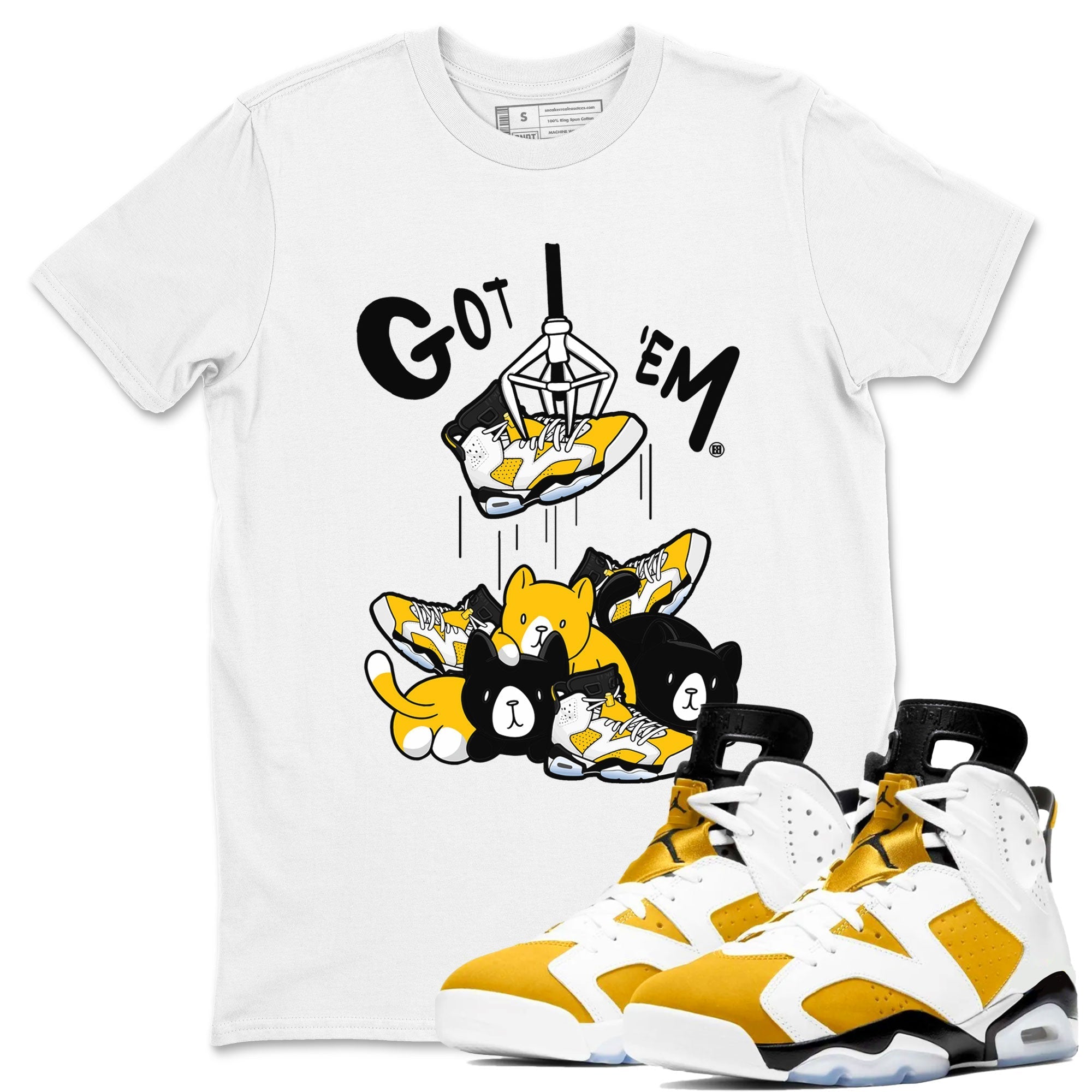 Treasure Hunter snkmatch Tees - Air Jordan 6 Yellow Ochre
