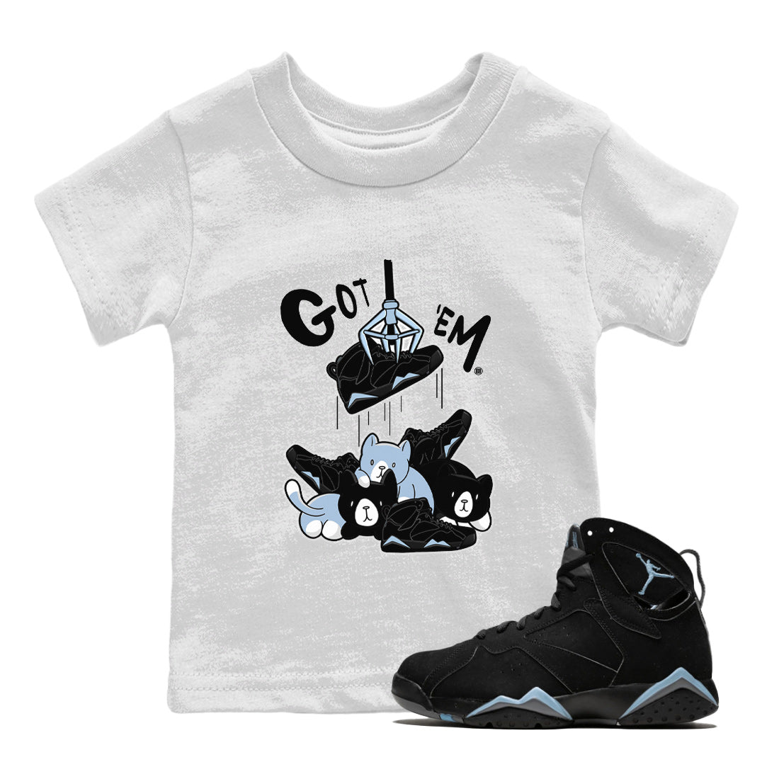 Treasure Hunter Kids Tops - Air Jordan 7 Chambray