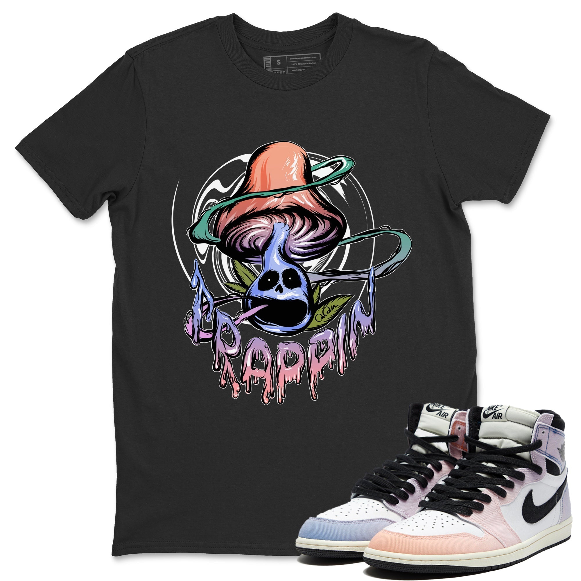 Trippin Mushroom Unisex Tops - Air Jordan 1 Skyline