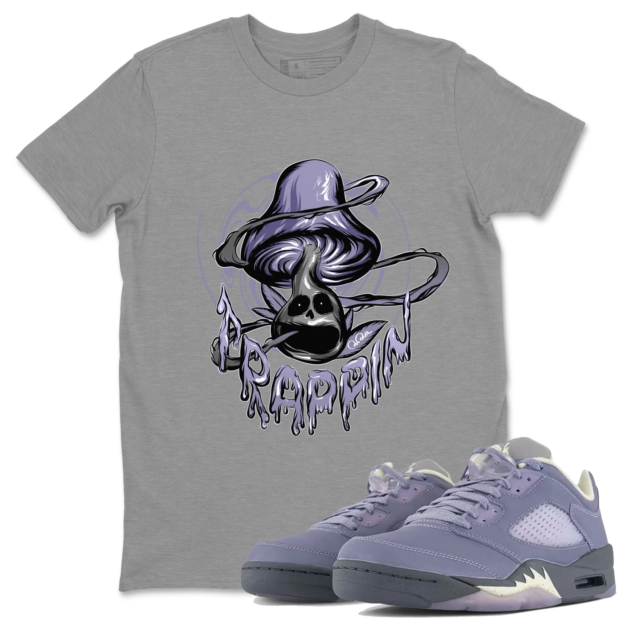 Trippin Mushroom Unisex Tops - Air Jordan 5 Indigo Haze