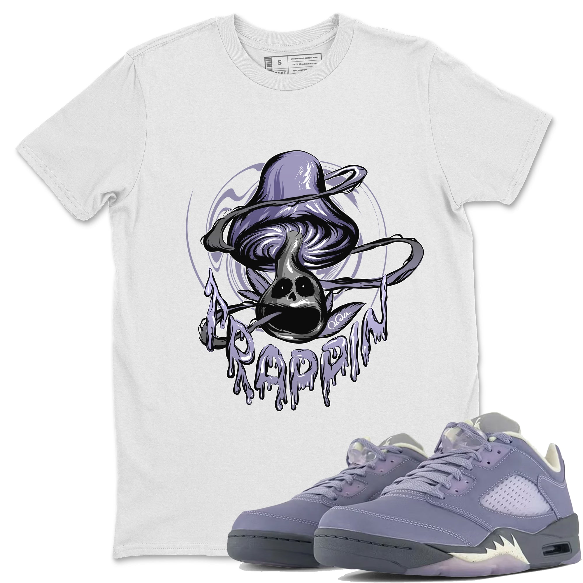 Trippin Mushroom Unisex Tops - Air Jordan 5 Indigo Haze