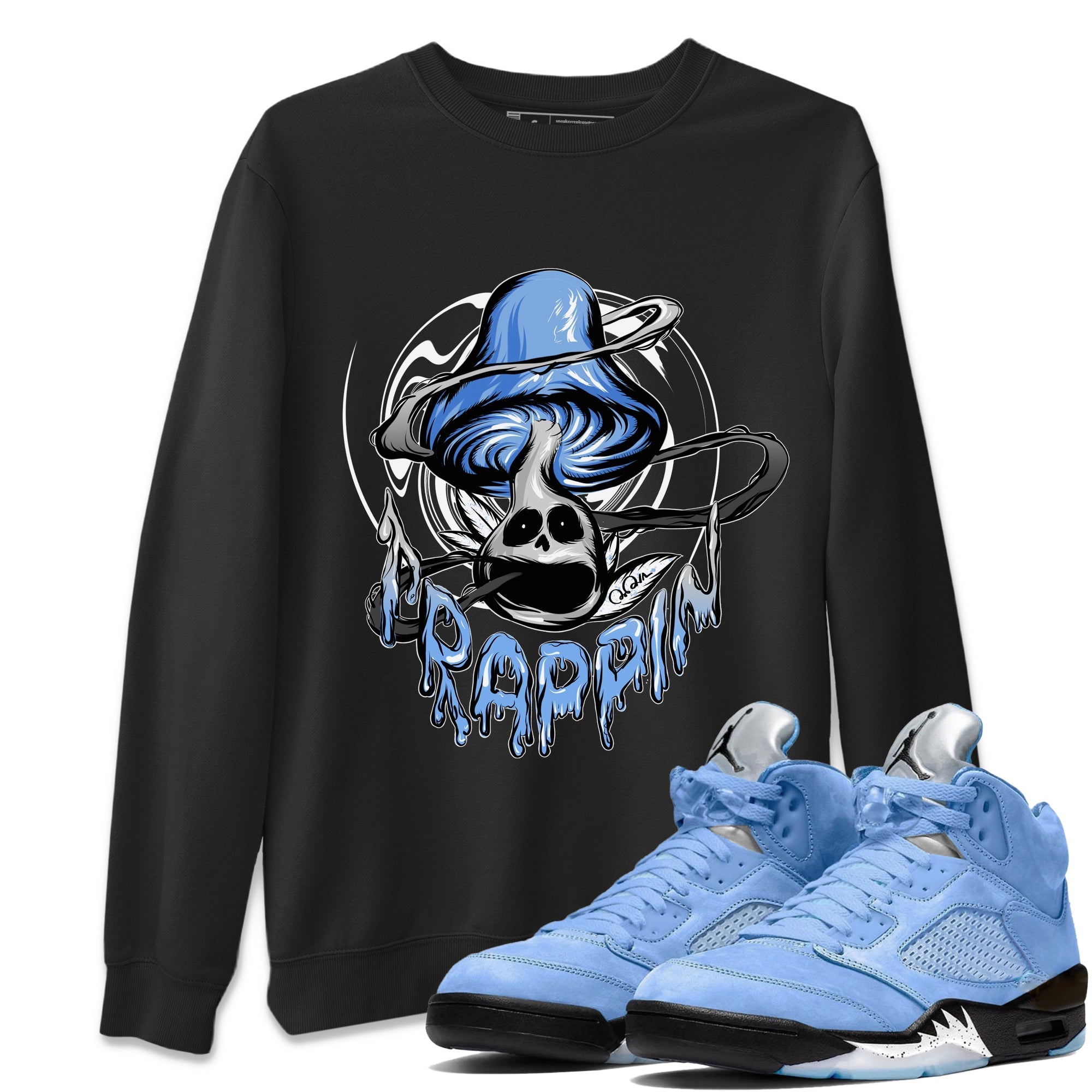 Trippin Mushroom Unisex Tops - Air Jordan 5 UNC