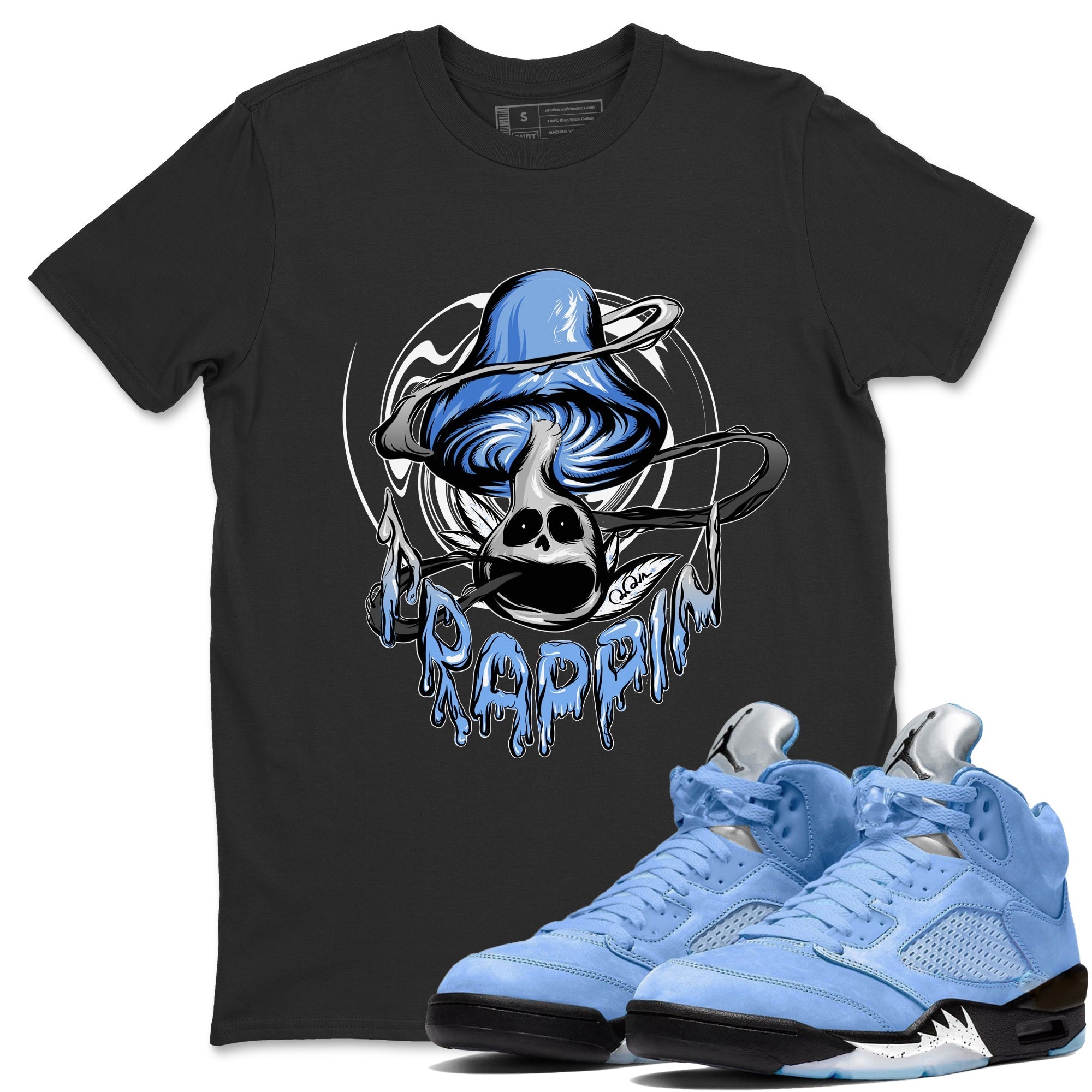 Trippin Mushroom Unisex Tops - Air Jordan 5 UNC