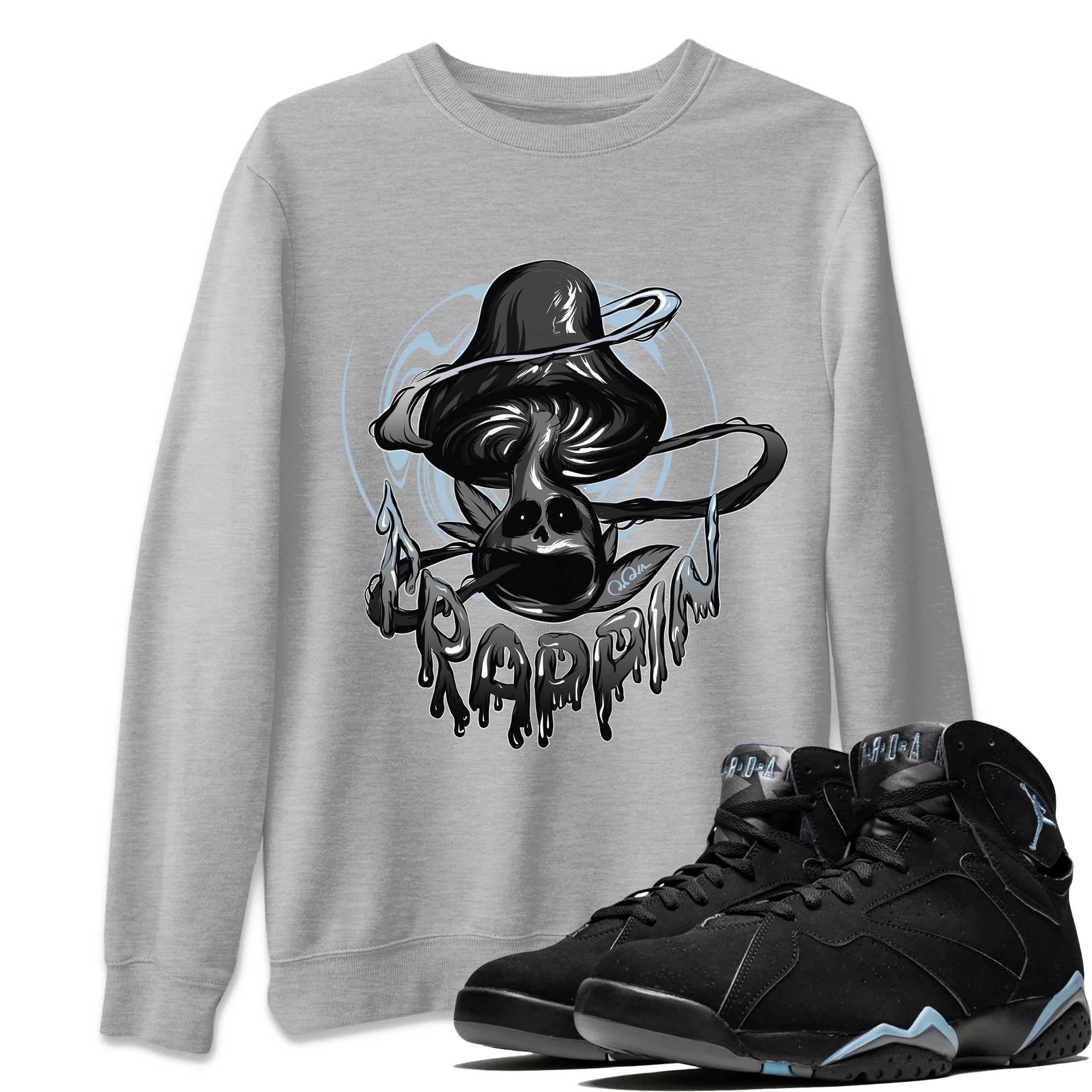 Trippin Mushroom Unisex Tops - Air Jordan 7 Chambray