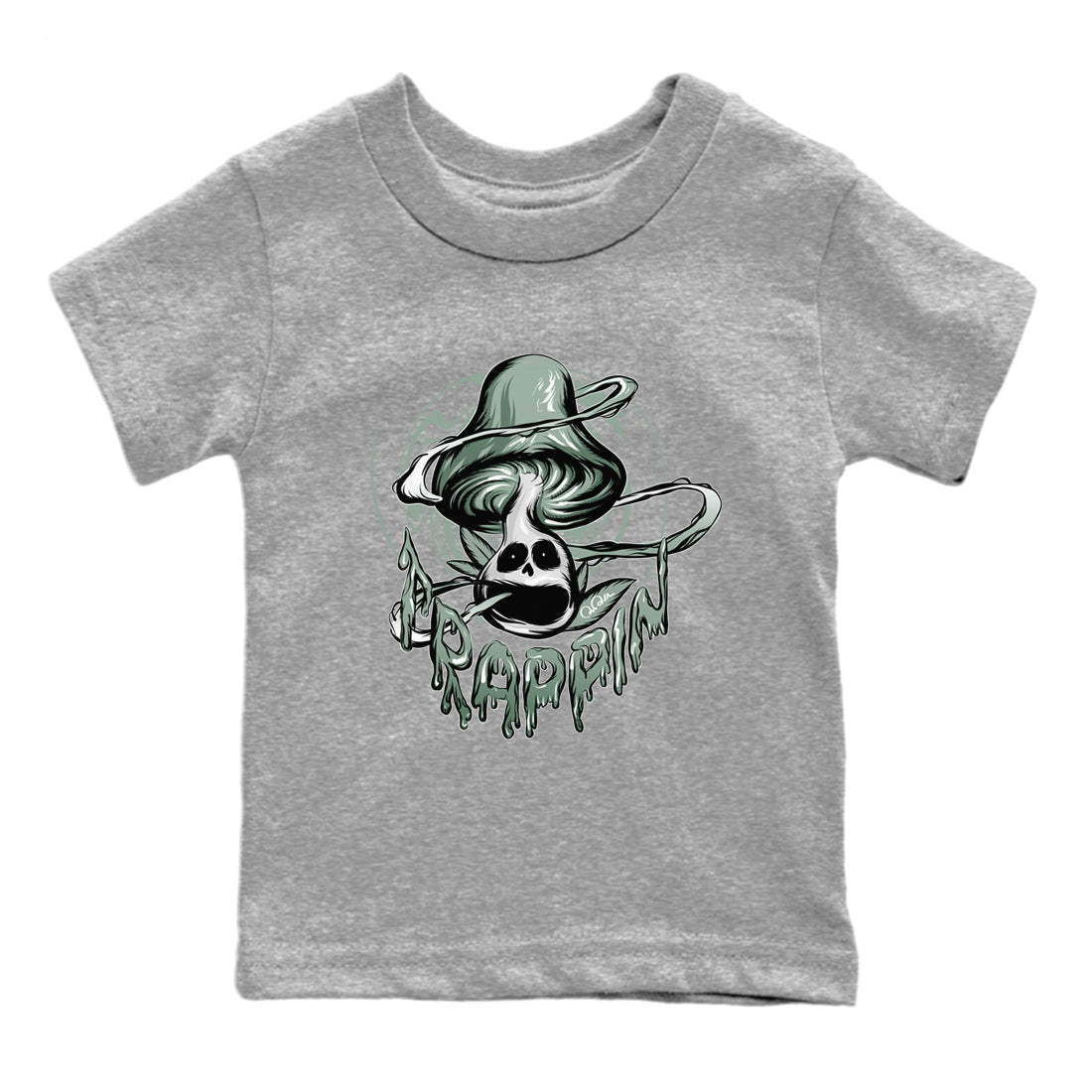 Trippin Mushroom Kids Tops - Dunk Mica Green