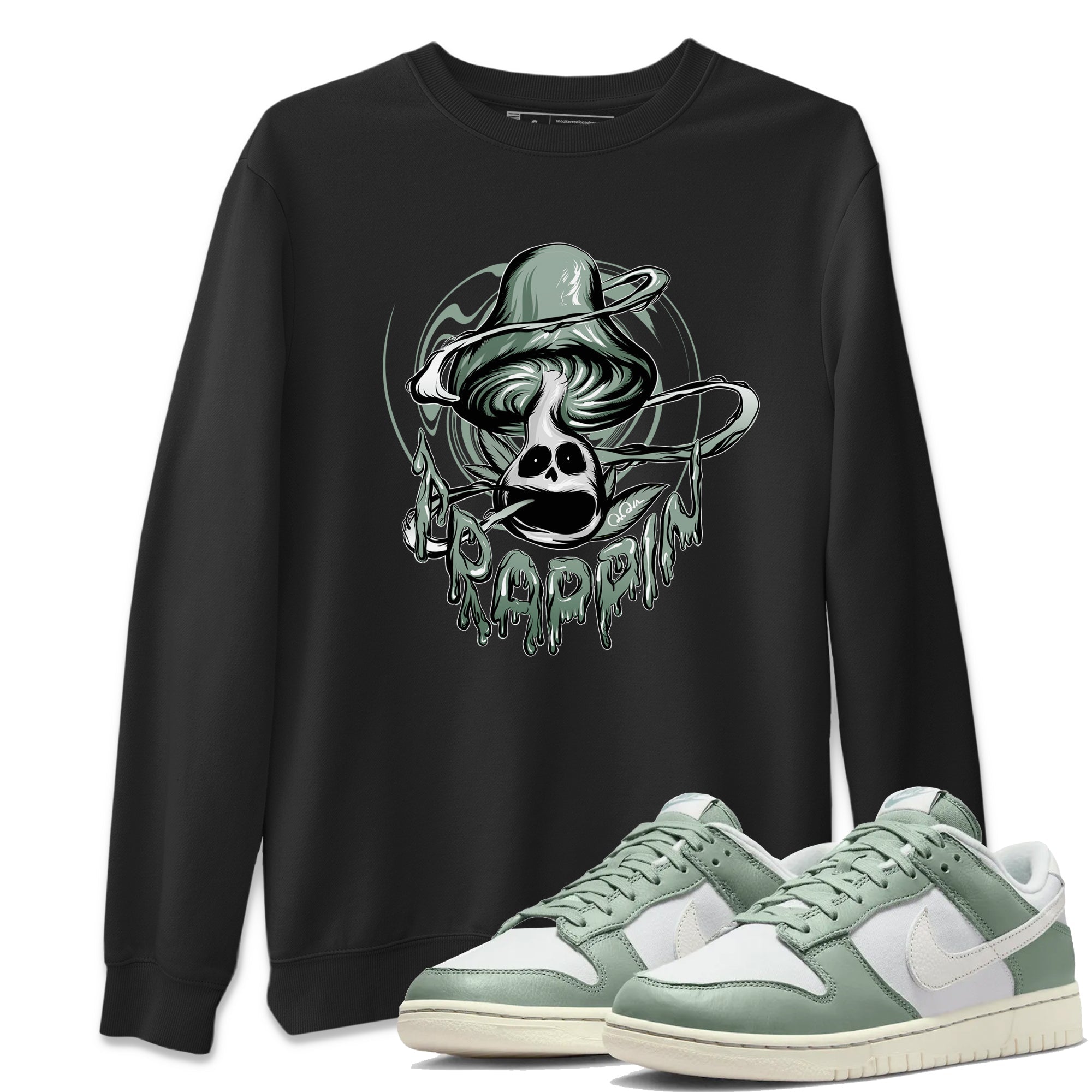 Trippin Mushroom Unisex Tops - Dunk Mica Green