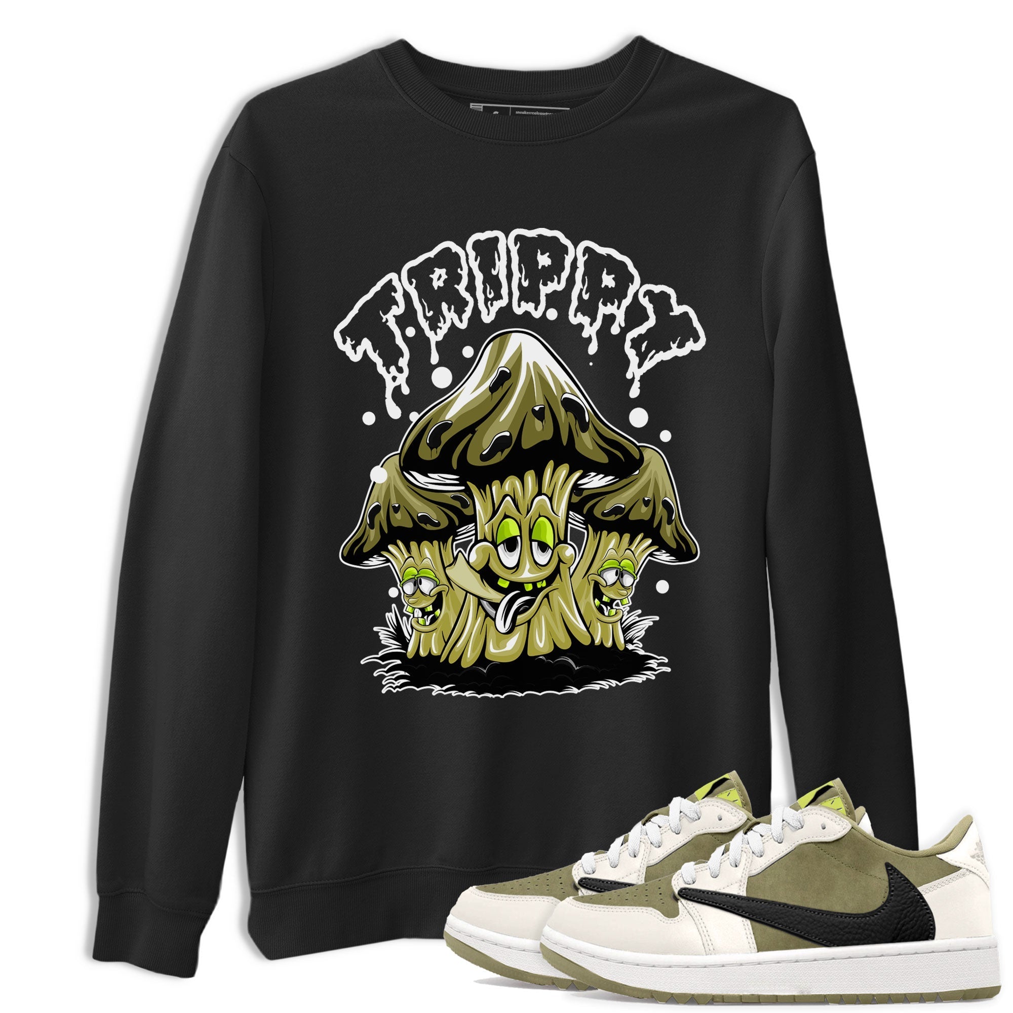 Trippy snkmatch Tee - Air Jordan 1 Travis Scott Golf Olive