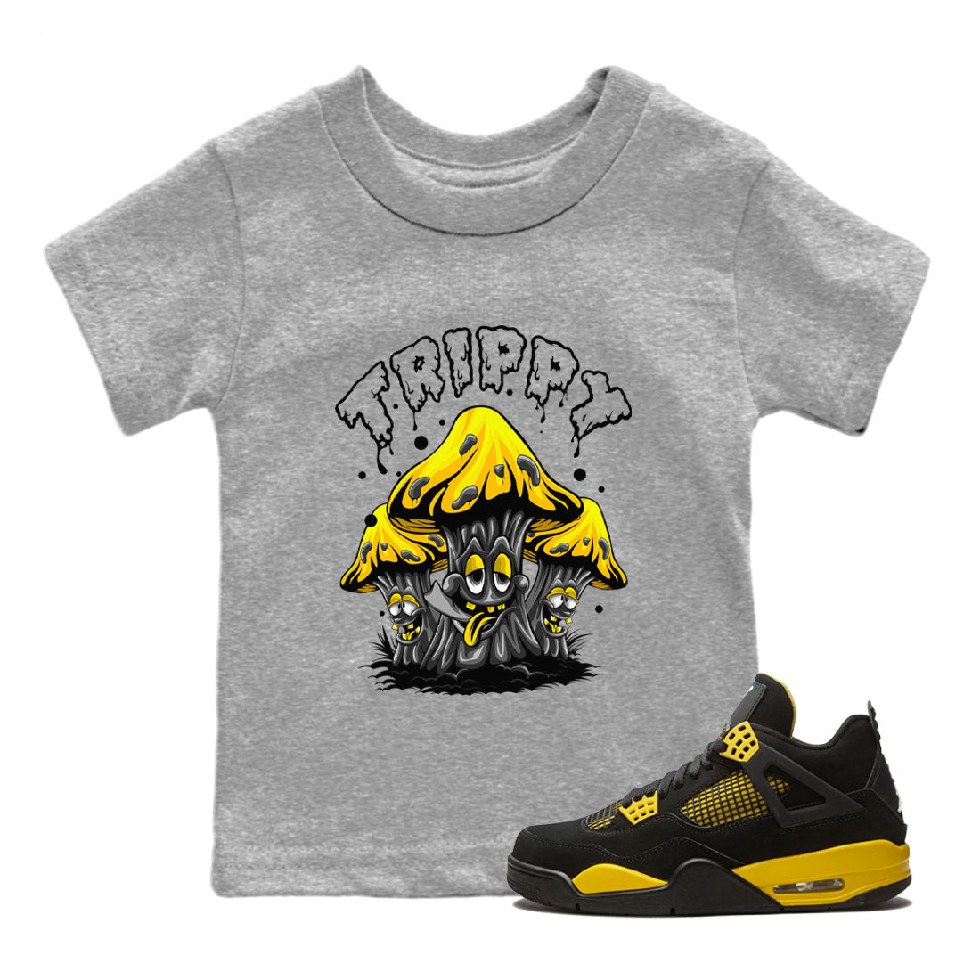 Trippy Kids Tops - Air Jordan 4 Thunder