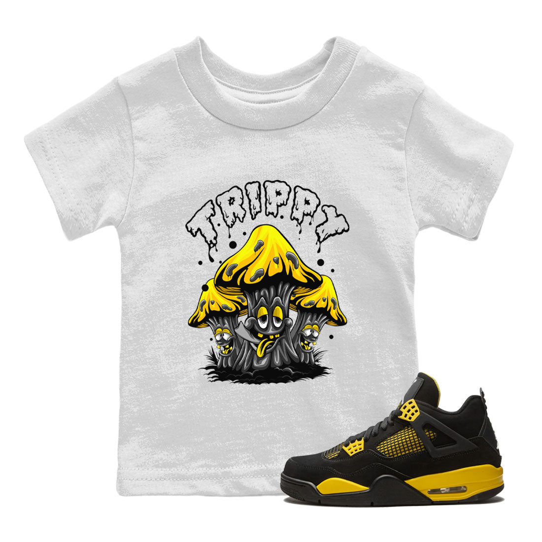 Trippy Kids Tops - Air Jordan 4 Thunder