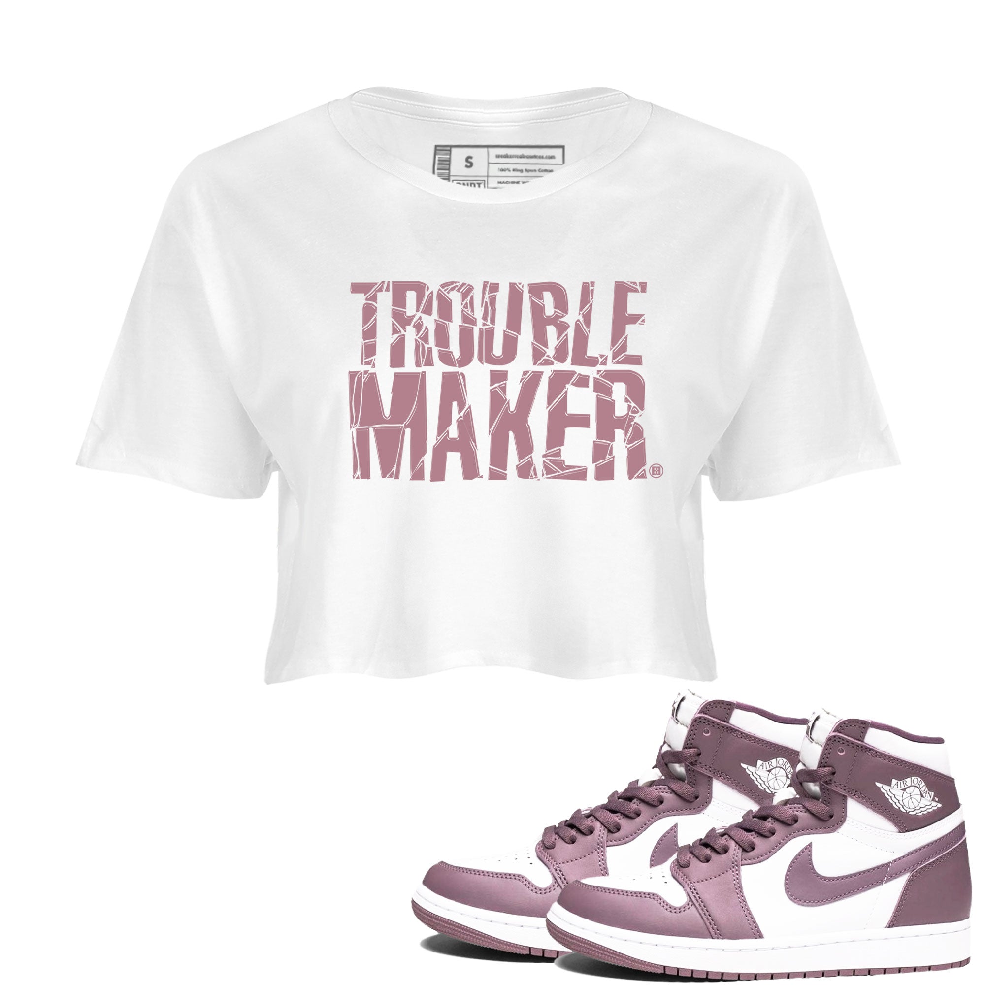 Trouble Maker snkmatch Women's Top - Air Jordan 1 Mauve