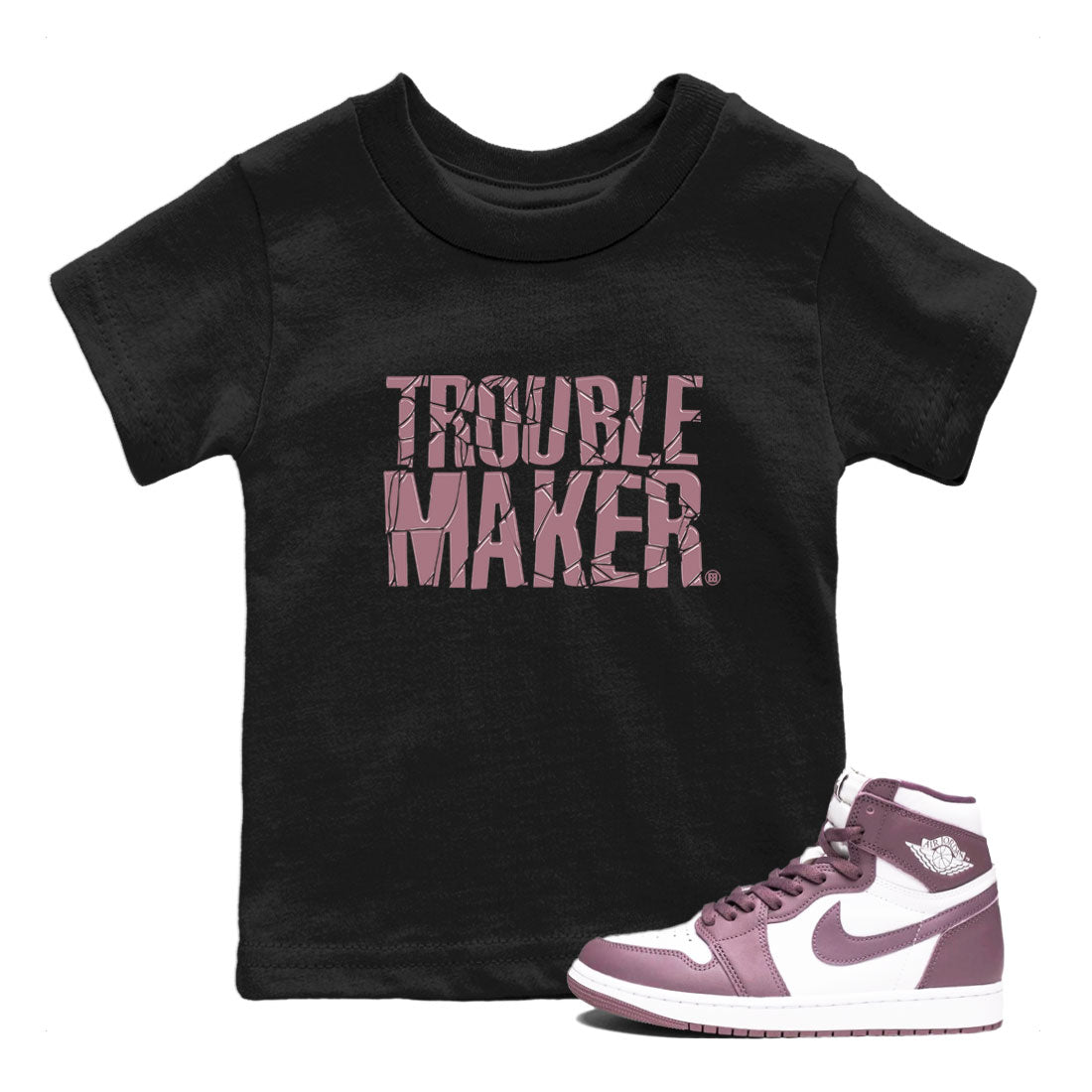 Trouble Maker snkmatch Tee Kids - Air Jordan 1 Mauve
