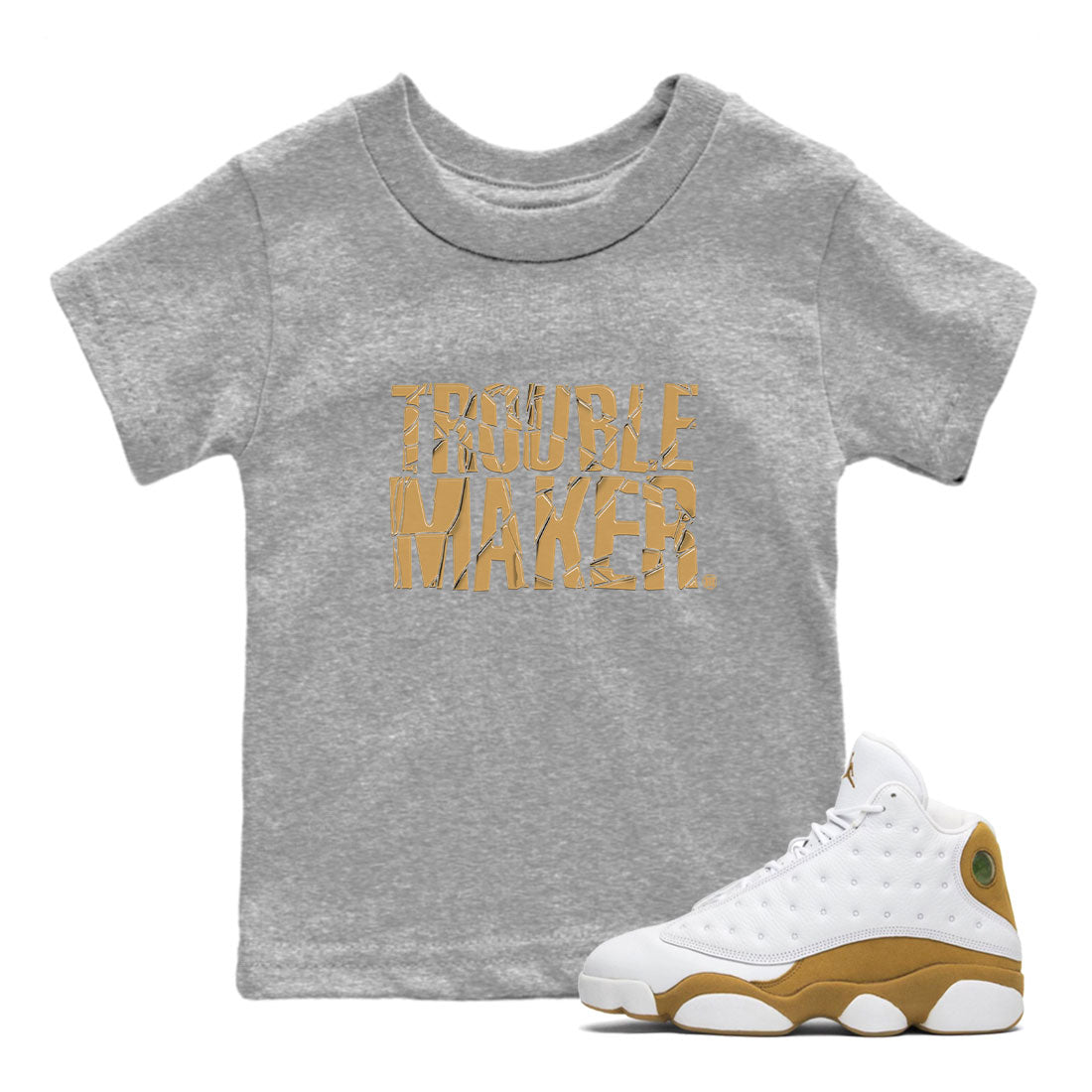 Trouble Maker snkmatch Tee Kids - Air Jordan 13 Wheat