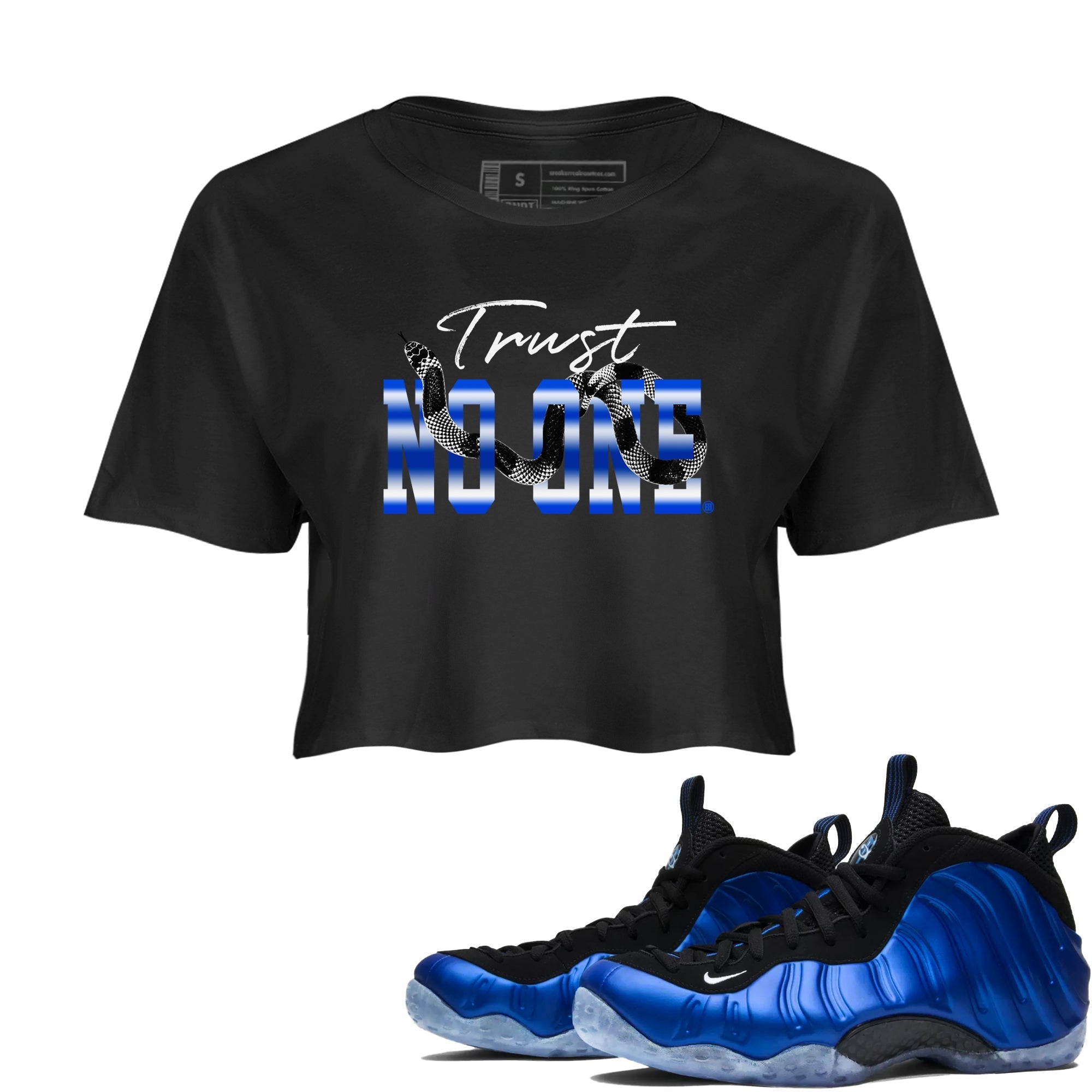 Trust No One snkmatch Women's Top - Air Foamposite One Royal