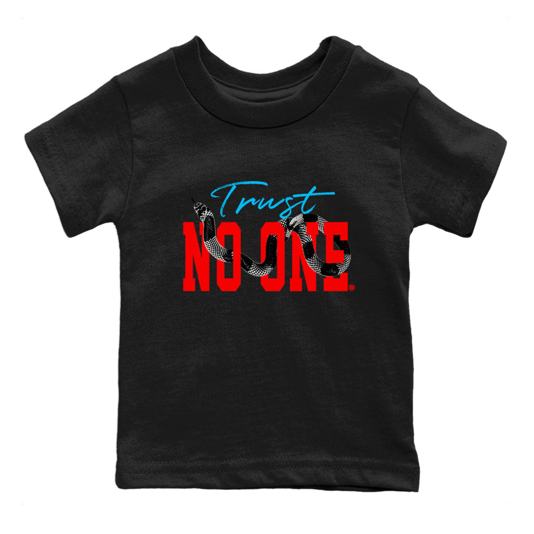 Trust No One snkmatch Tee Kids - Air Jordan 1 UNC to Chicago