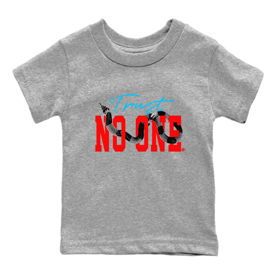 Trust No One snkmatch Tee Kids - Air Jordan 1 UNC to Chicago
