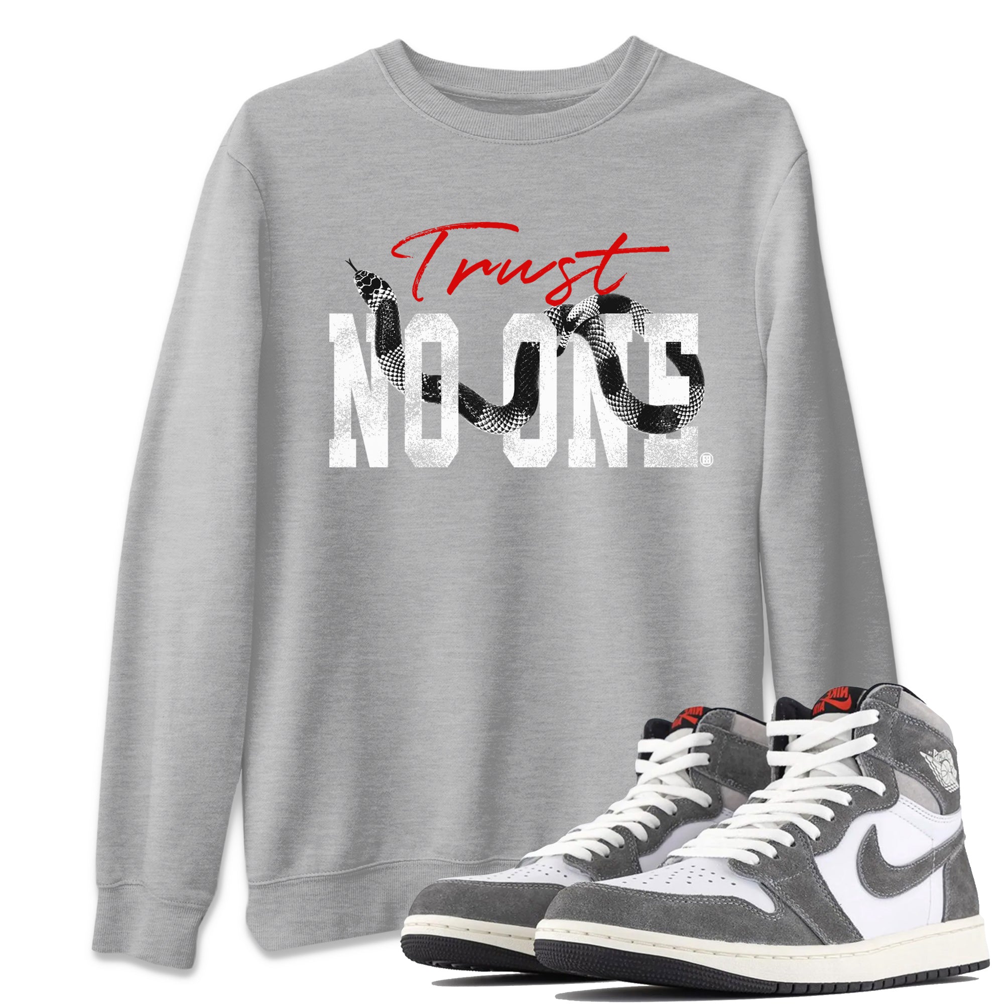 Trust No One Unisex Tops - Air Jordan 1 Washed Heritage