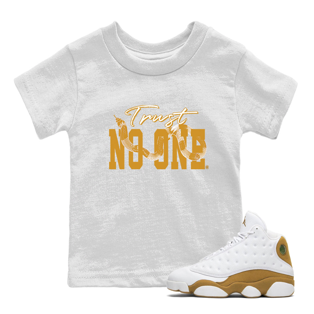 Trust No One Kids Tops - Air Jordan 13 Wheat
