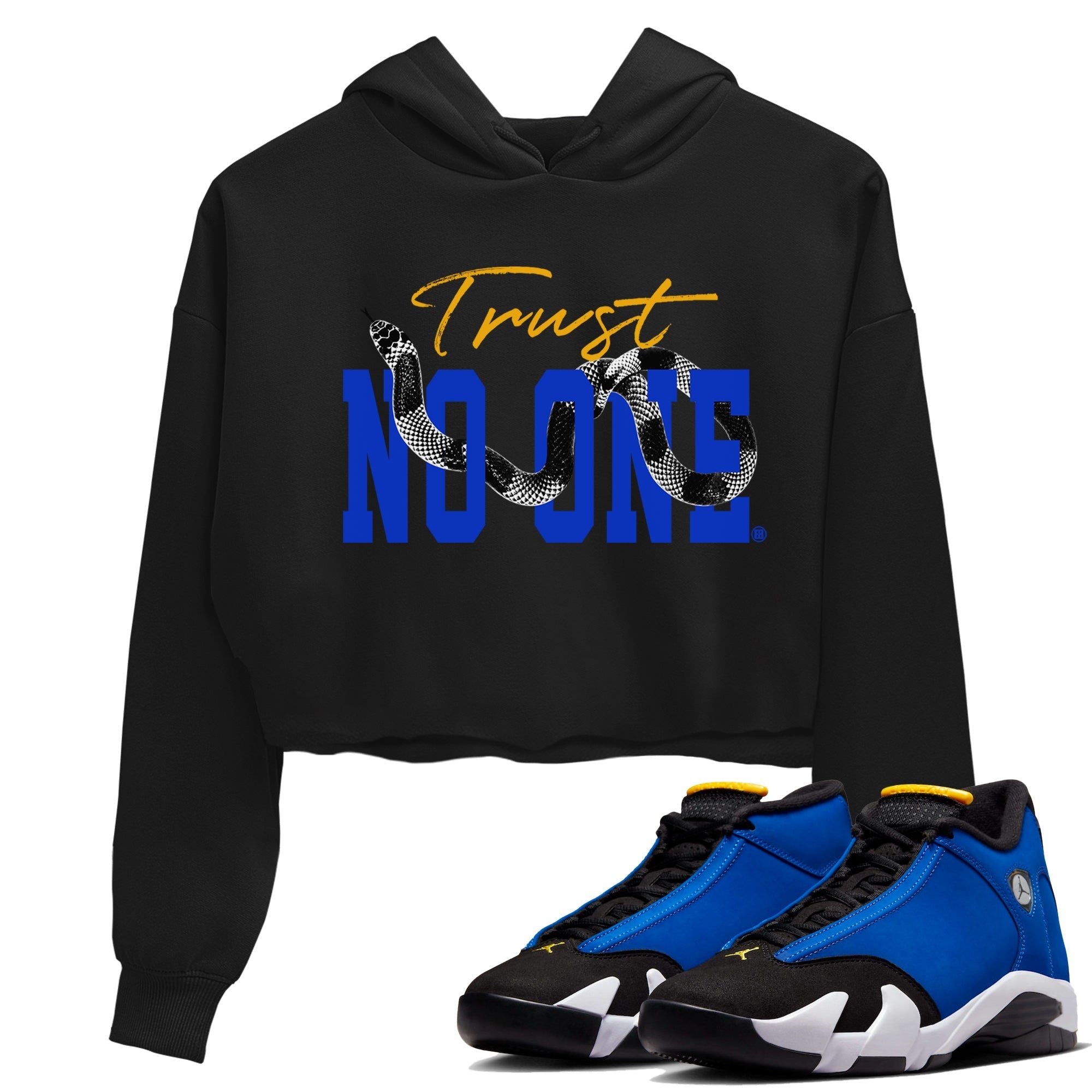 Trust No One Women's Tops - Air Jordan 14 Laney