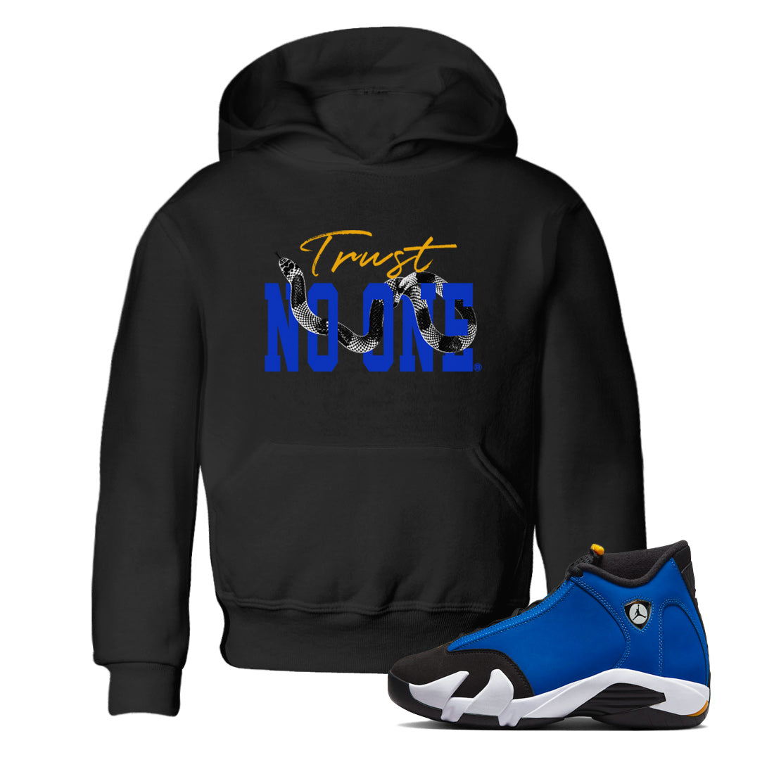 Trust No One Kids Tops - Air Jordan 14 Laney