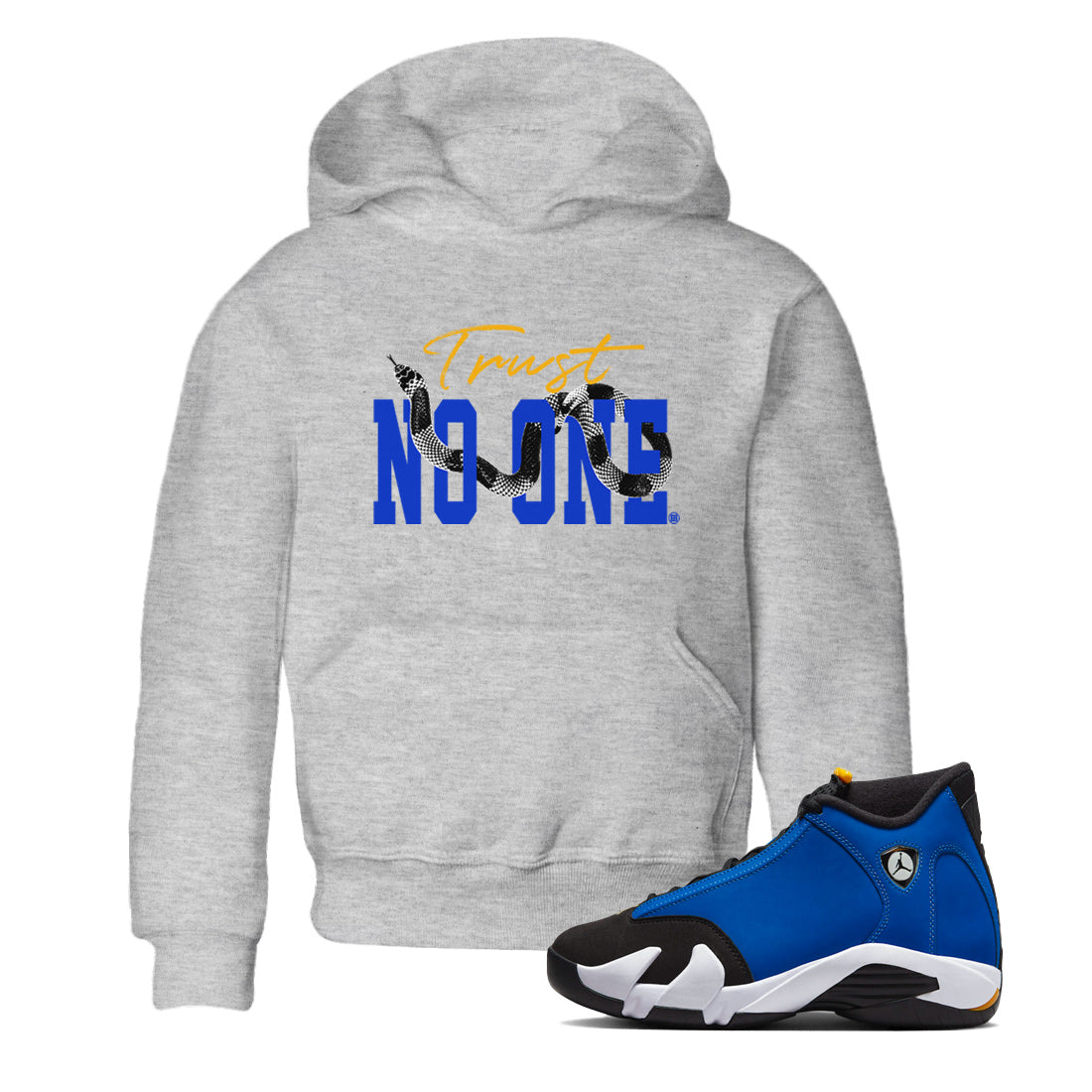 Trust No One Kids Tops - Air Jordan 14 Laney