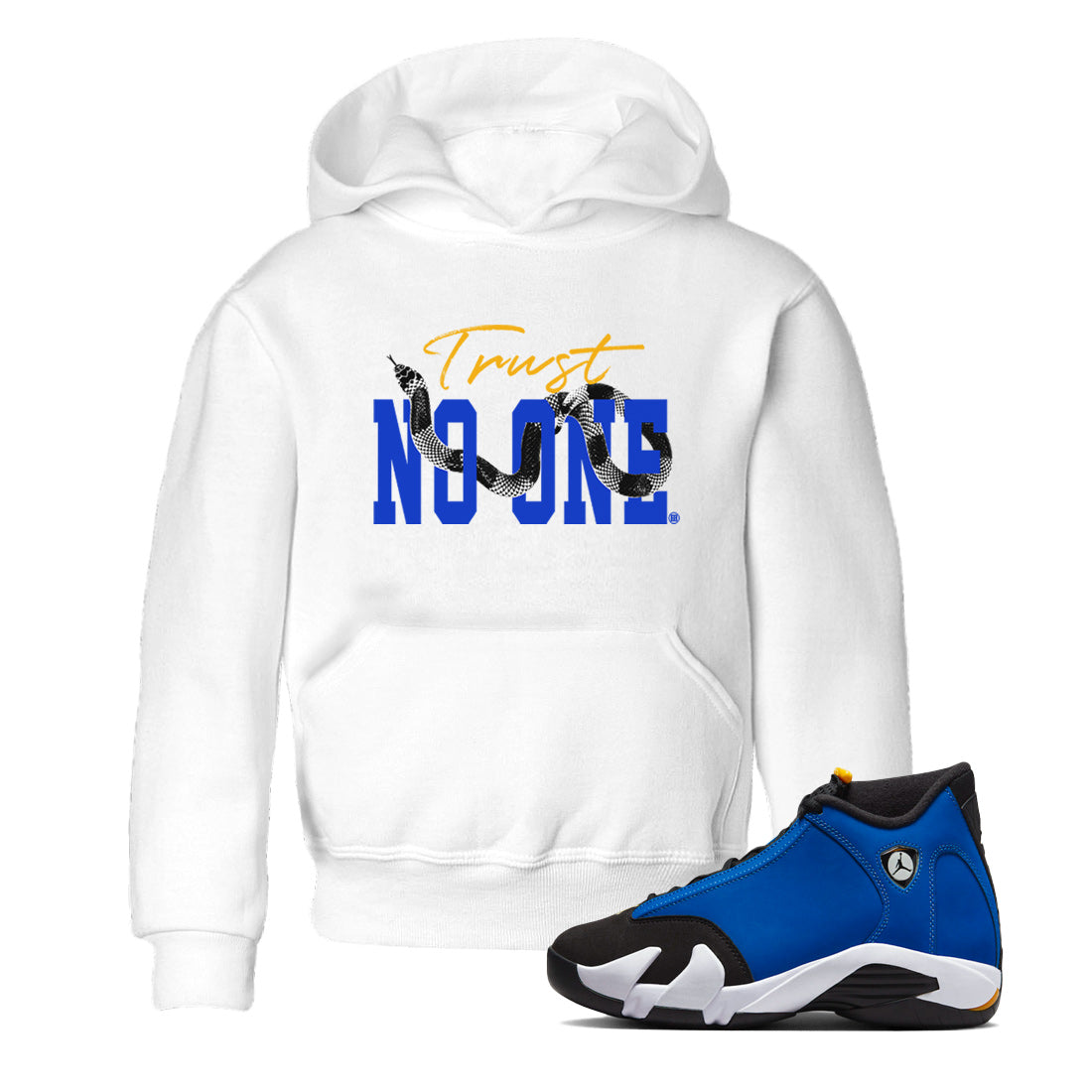 Trust No One Kids Tops - Air Jordan 14 Laney
