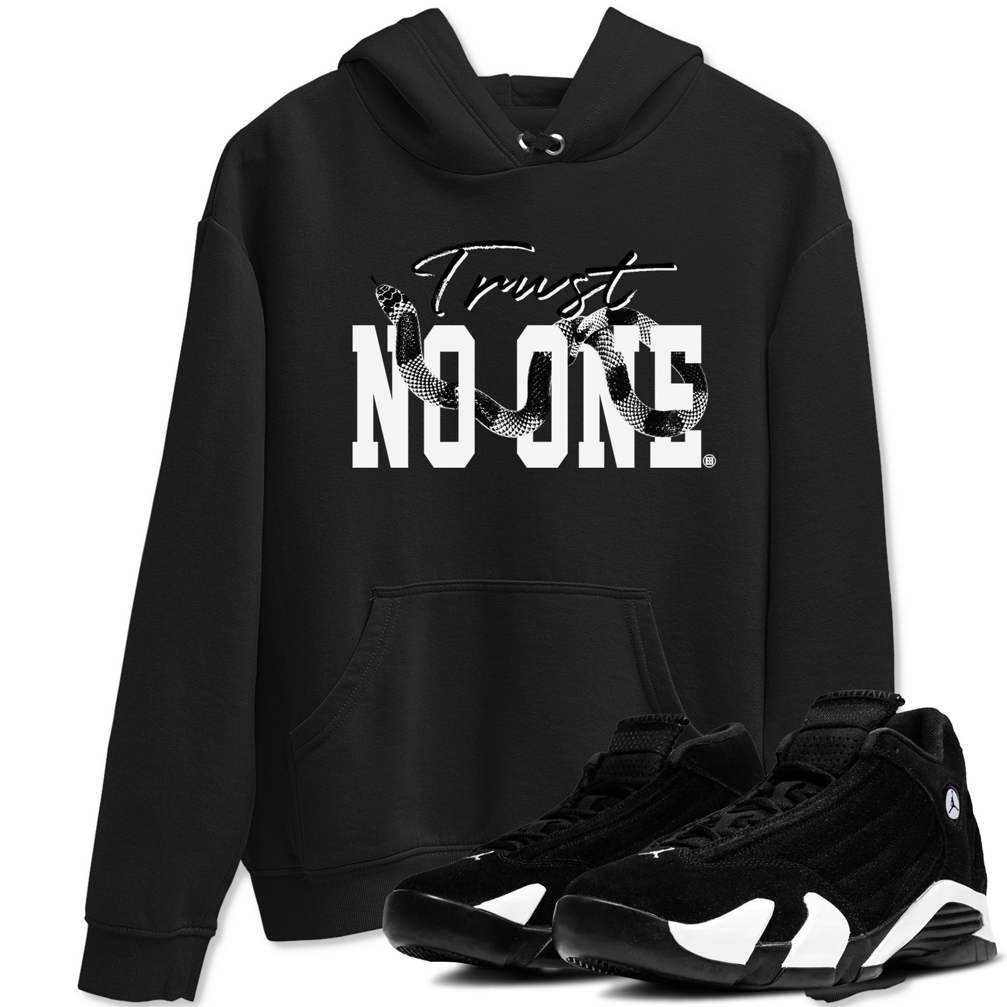 Trust No One snkmatch Tees - Air Jordan 14 Panda