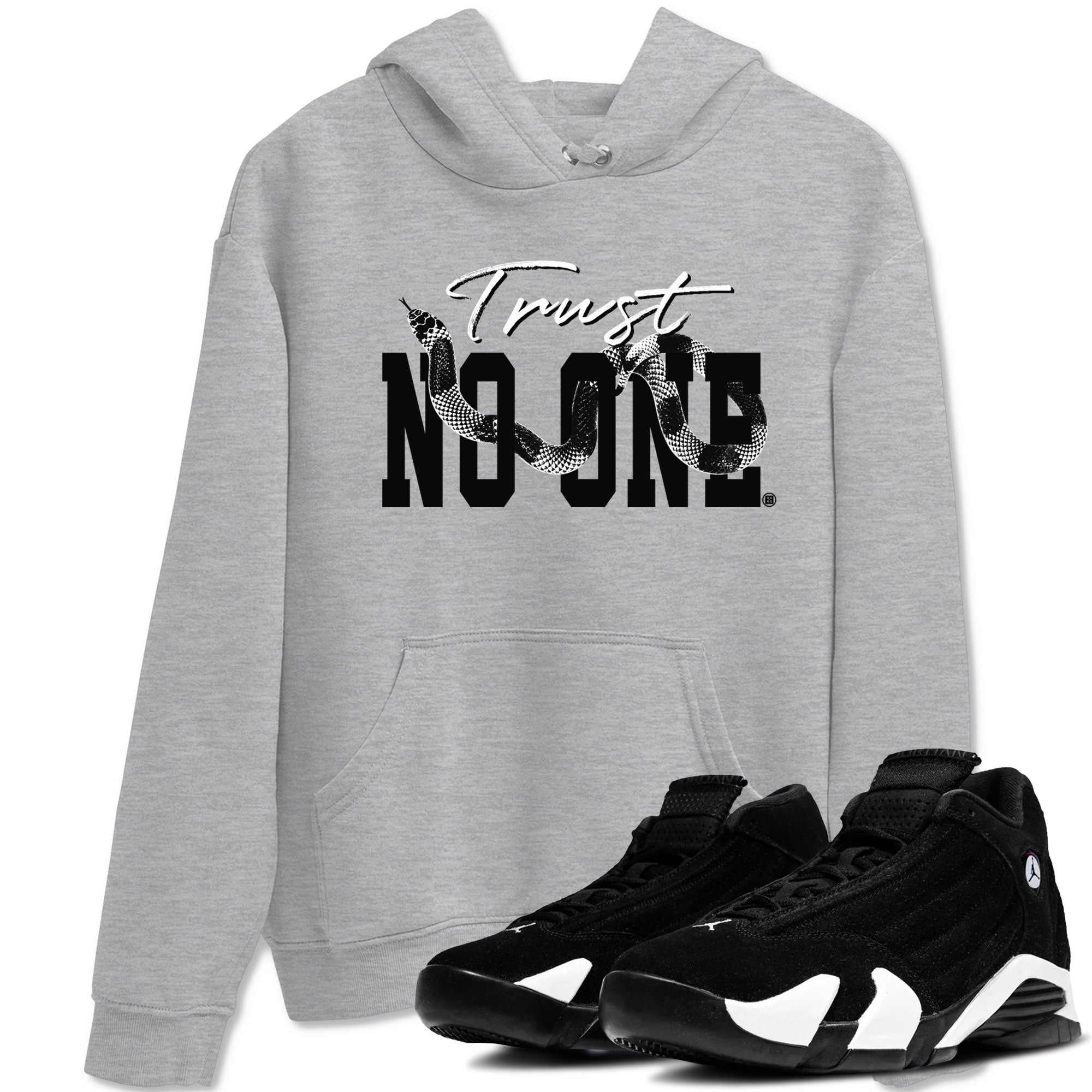 Trust No One snkmatch Tees - Air Jordan 14 Panda