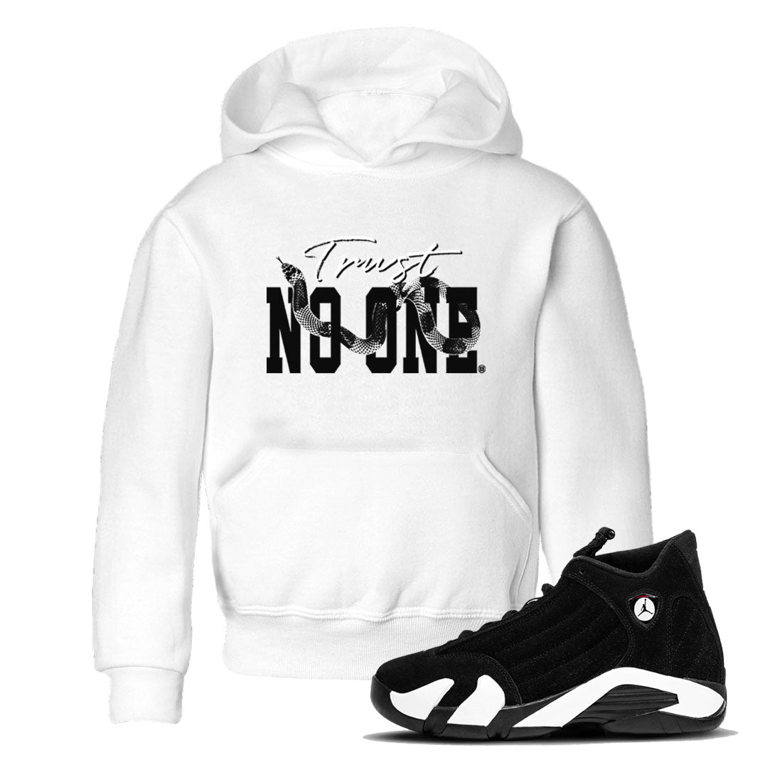 Trust No One snkmatch Tees Kids - Air Jordan 14 Panda