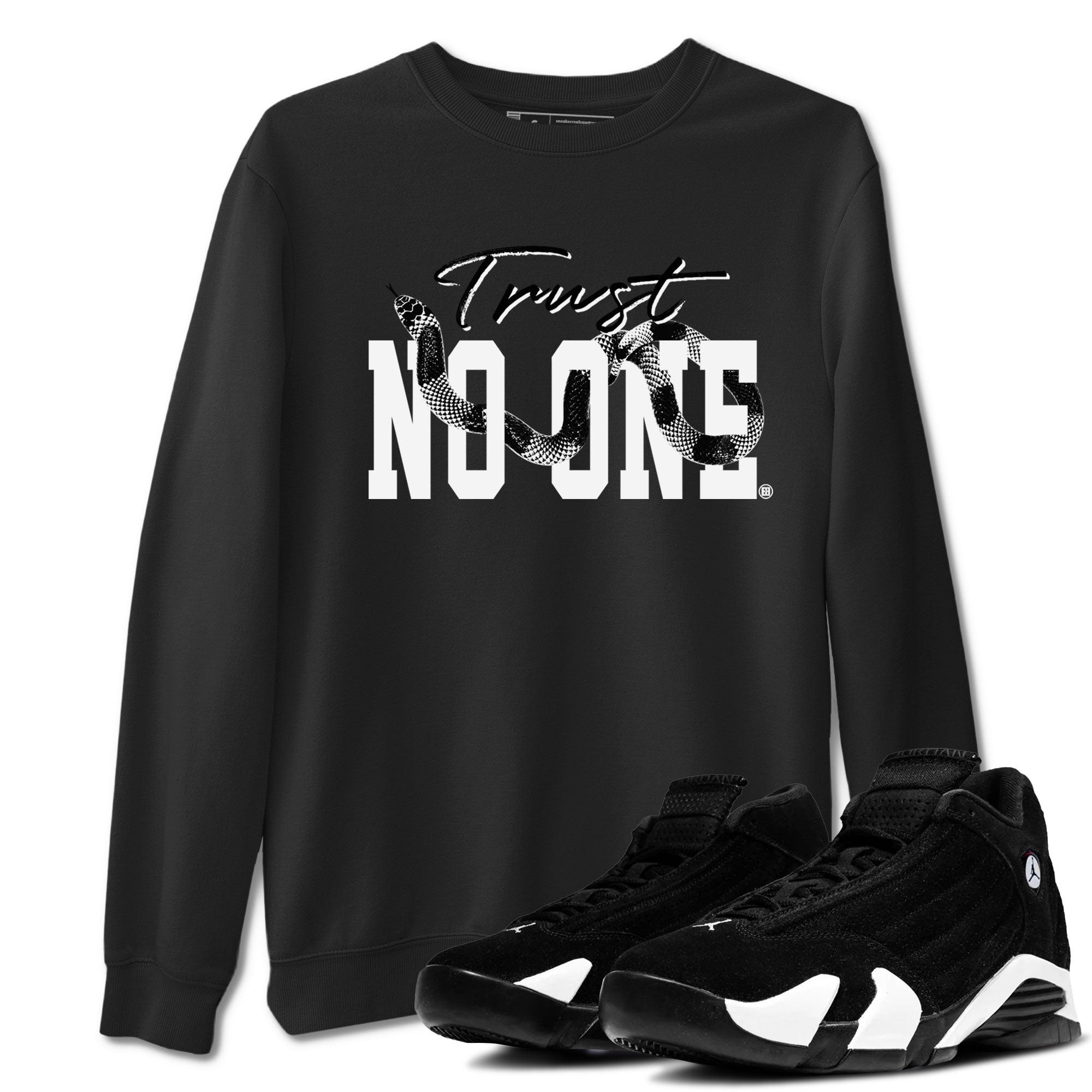 Trust No One snkmatch Tees - Air Jordan 14 Panda