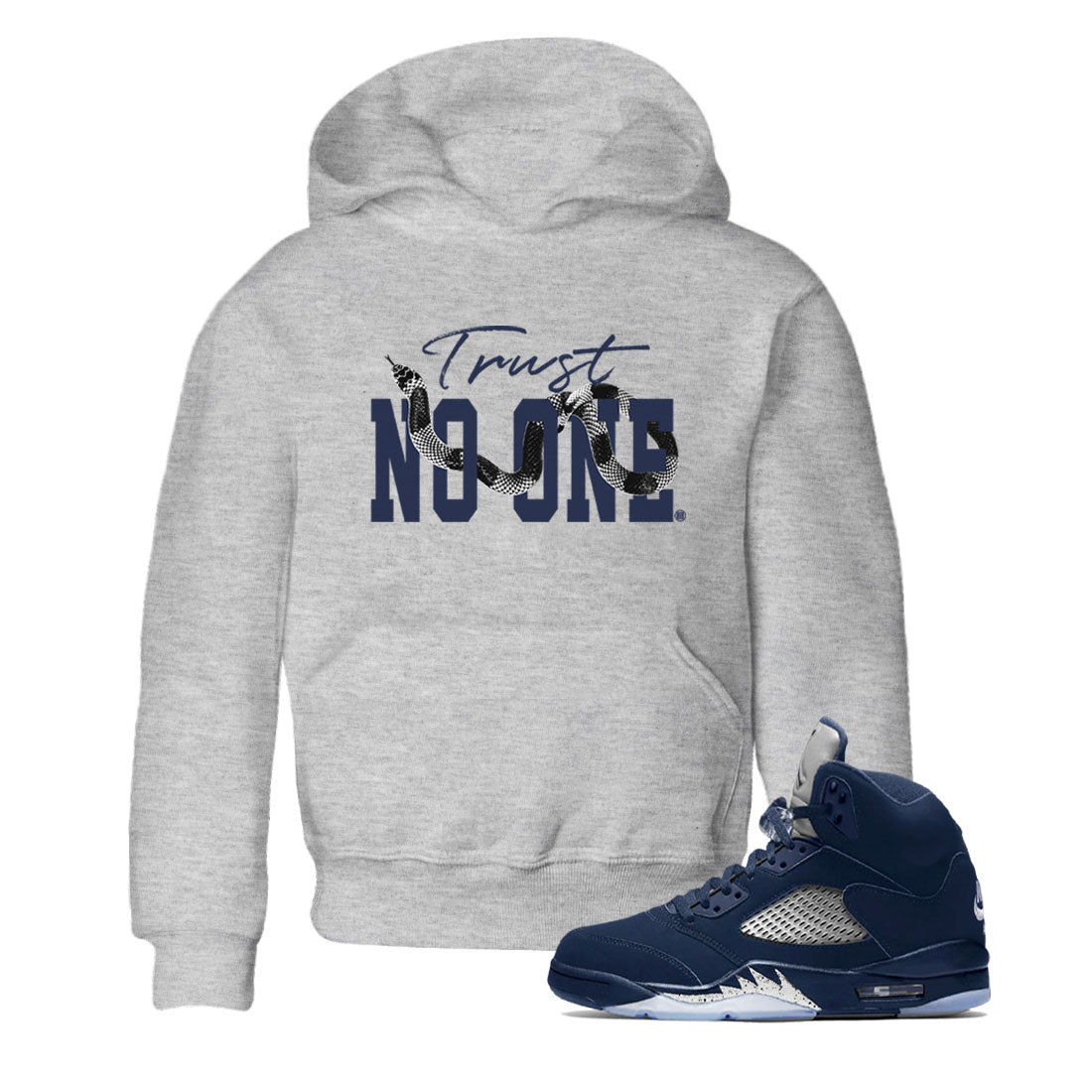 Trust No One snkmatch Tee Kids - Air Jordan 5 Georgetown