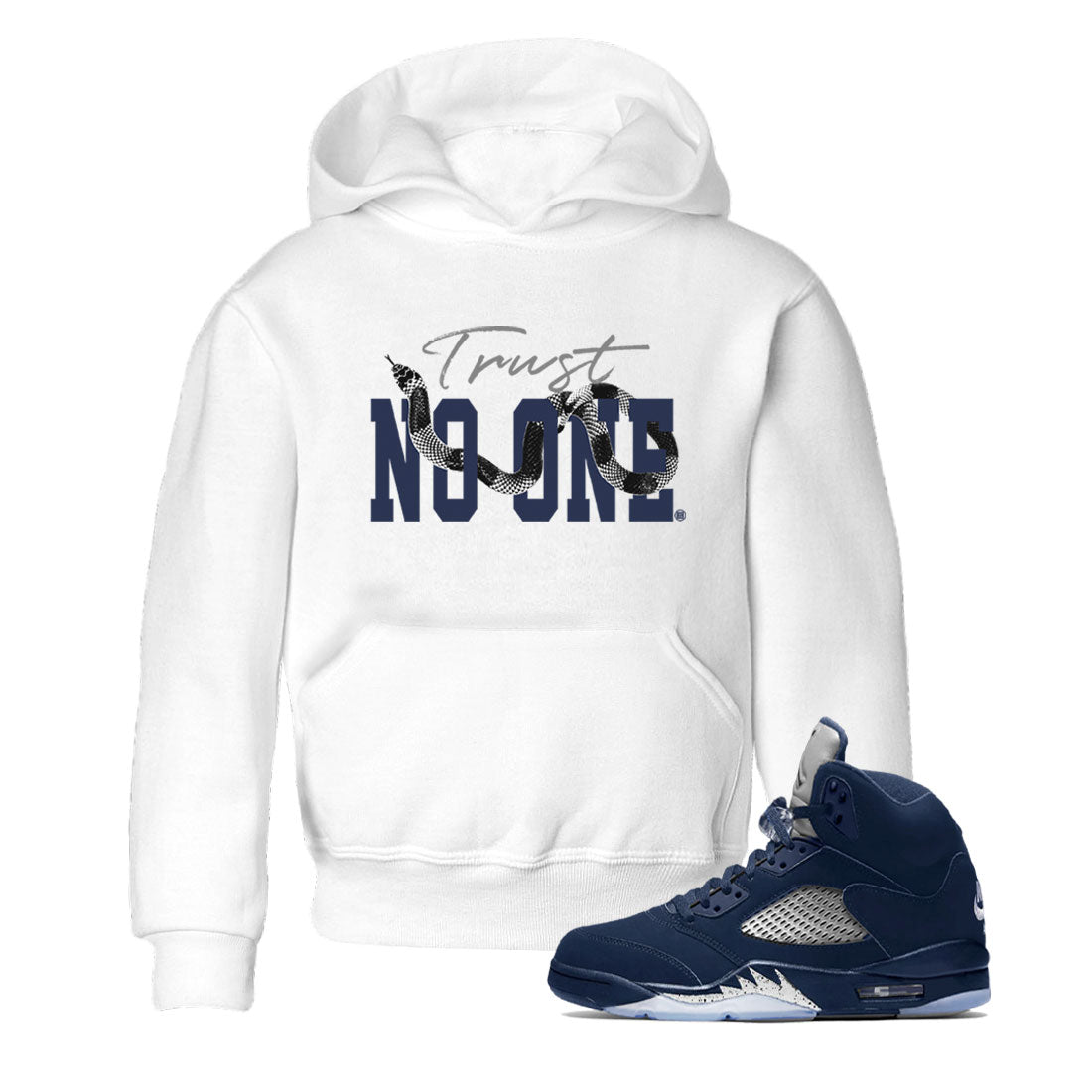Trust No One snkmatch Tee Kids - Air Jordan 5 Georgetown