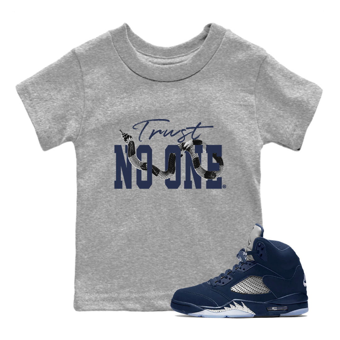 Trust No One snkmatch Tee Kids - Air Jordan 5 Georgetown